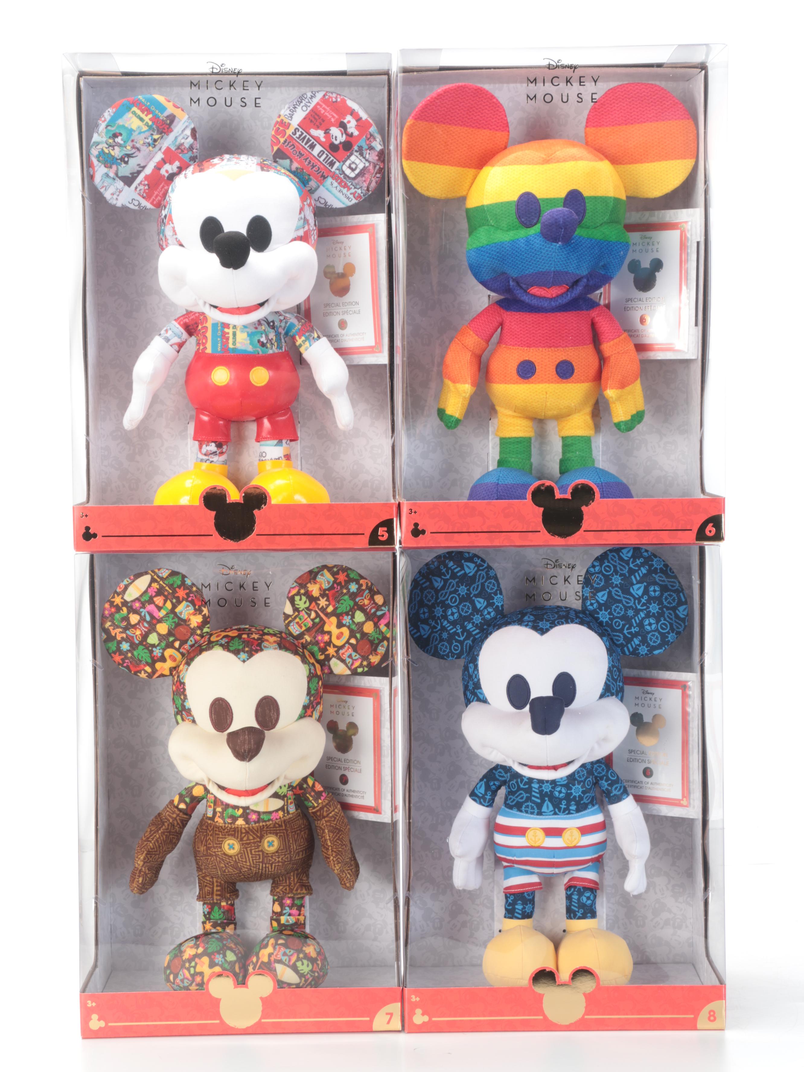 Disney Limited Edition Mickey Mouse "Year of the Mouse" Collection Plush Figures