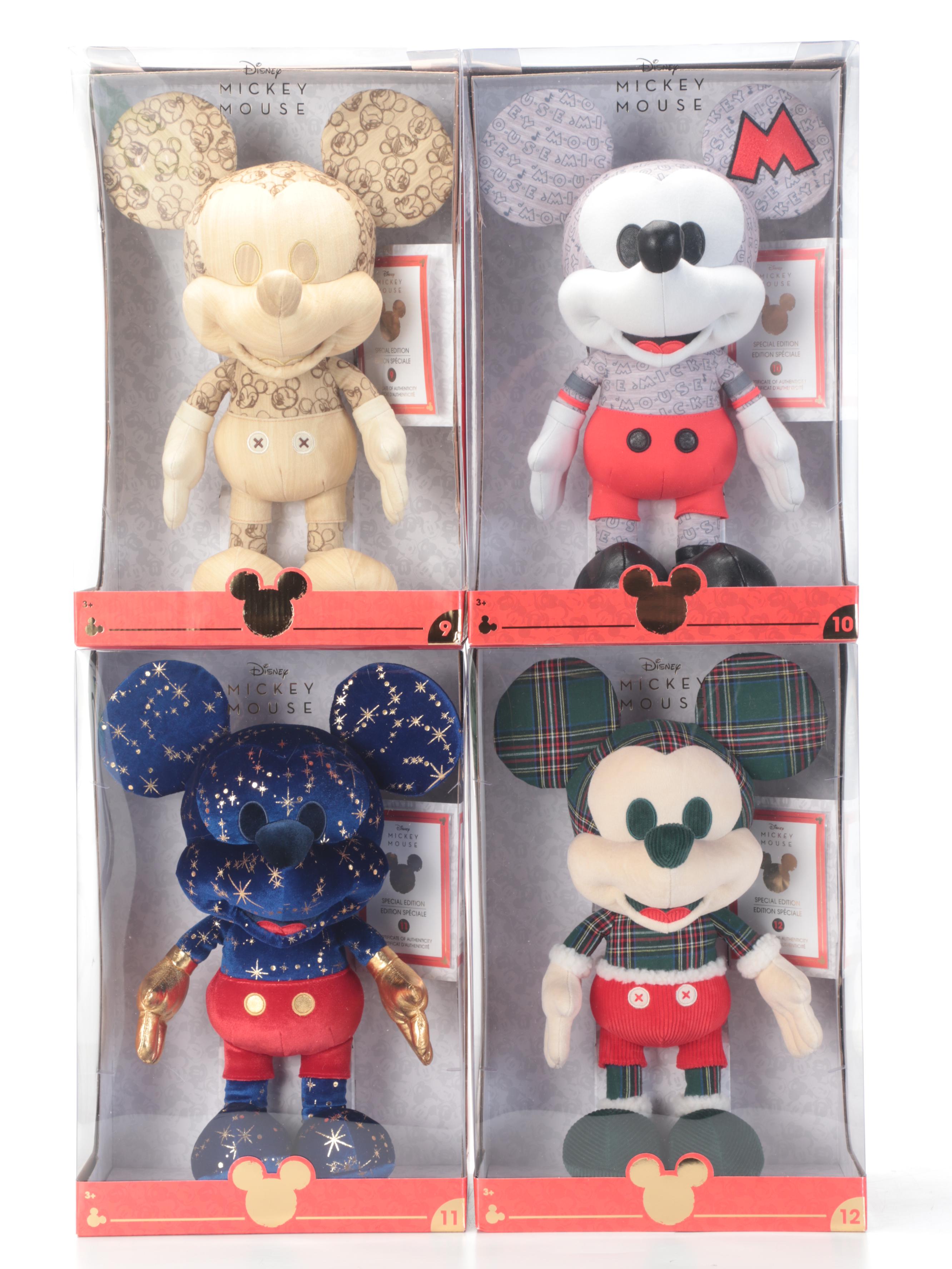 Disney Limited Edition Mickey Mouse "Year of the Mouse" Collection Plush Figures