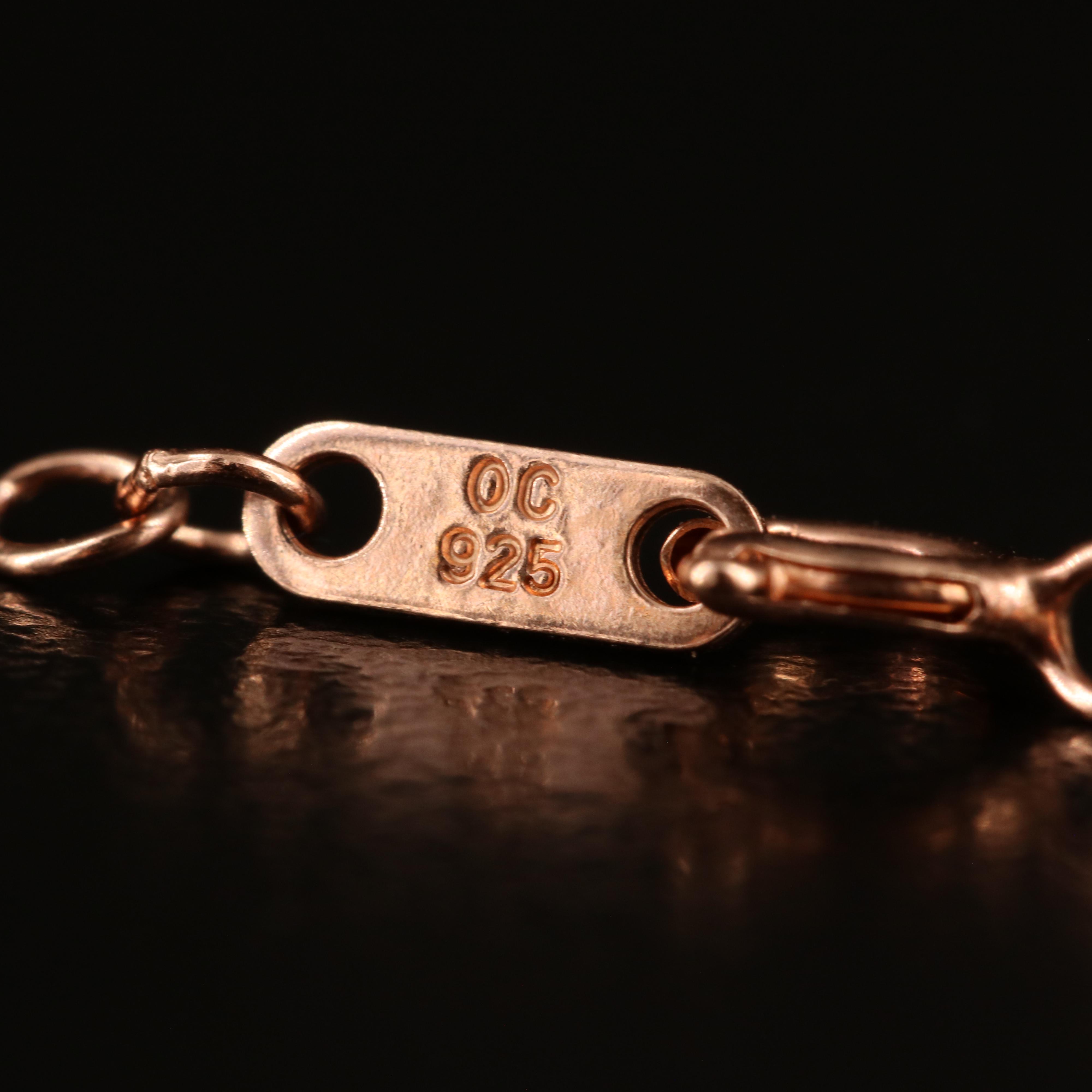 Sterling Rose Quartz, Garnet and White Zircon Necklace