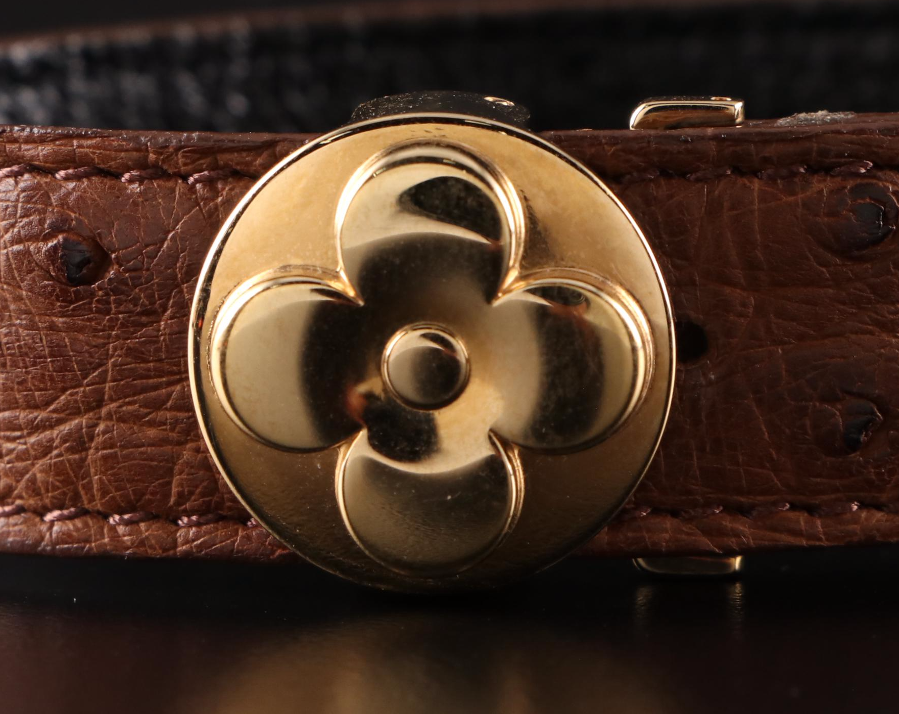 Louis Vuitton "Good Luck" Bracelet in Ostrich Leather