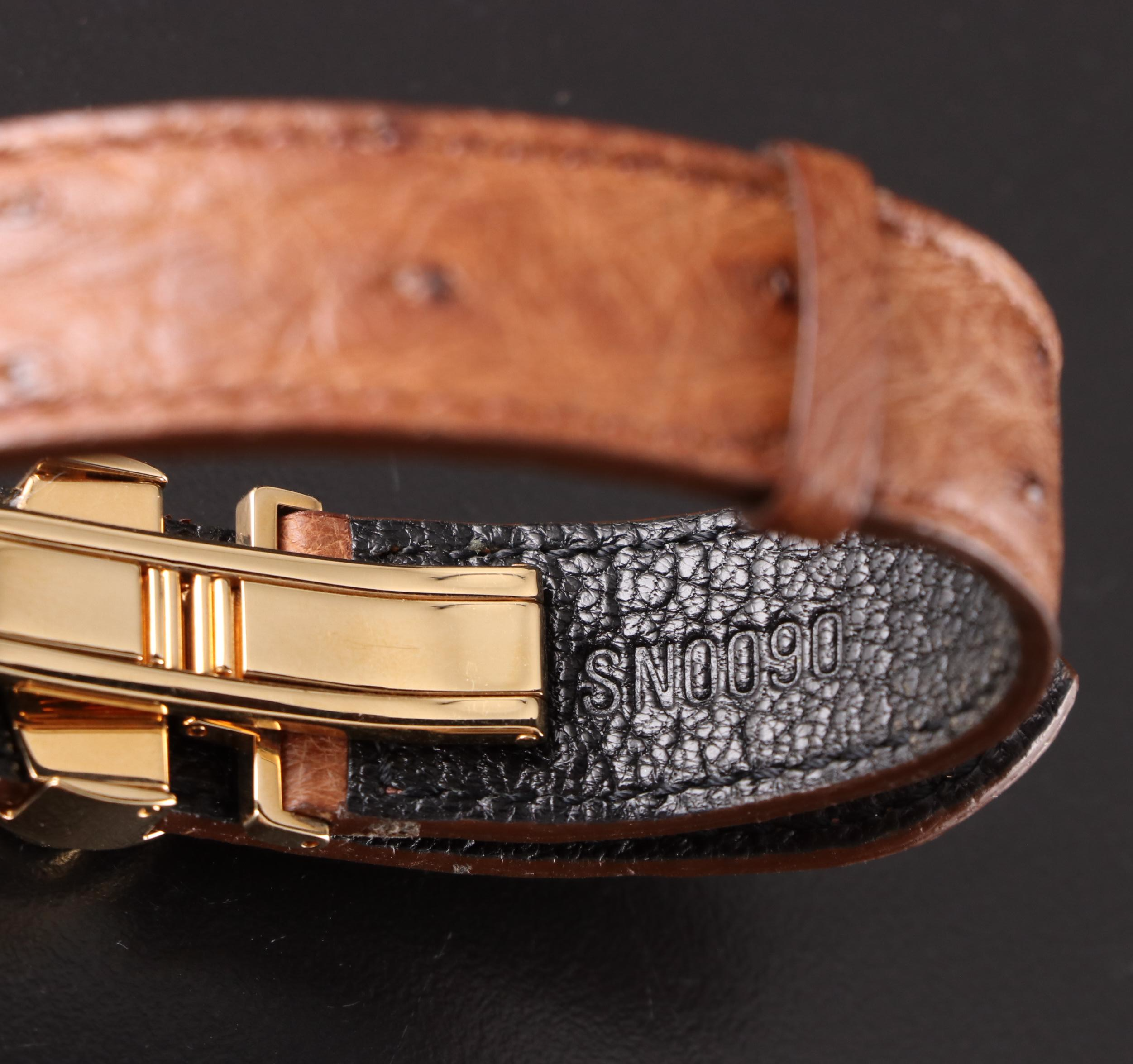 Louis Vuitton "Good Luck" Bracelet in Ostrich Leather