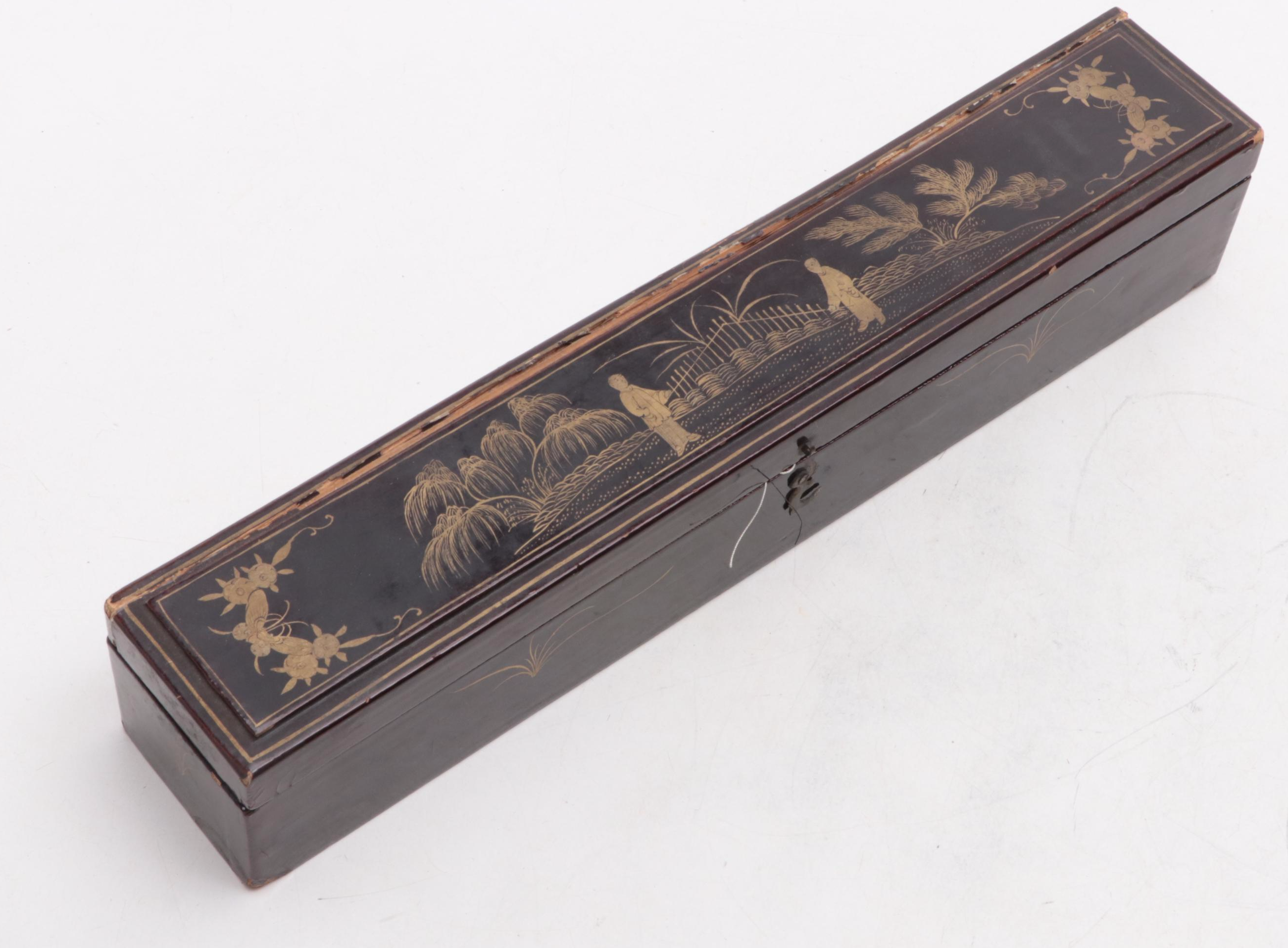 Japanese Handcrafted Folding Fans and Ceramic Dragon Ginger Jar