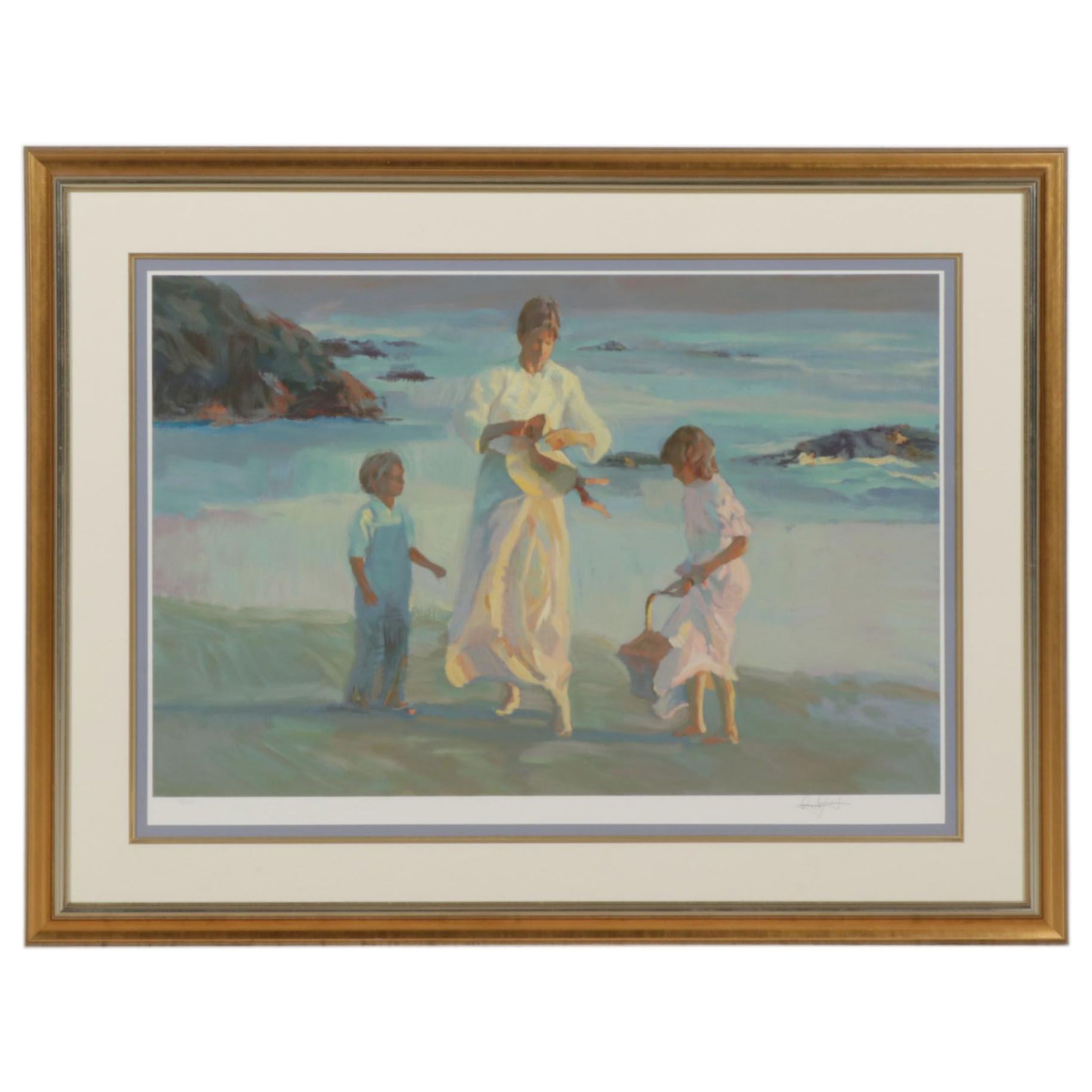 Don Hatfield Serigraph "Peaceful Days," Circa 1989
