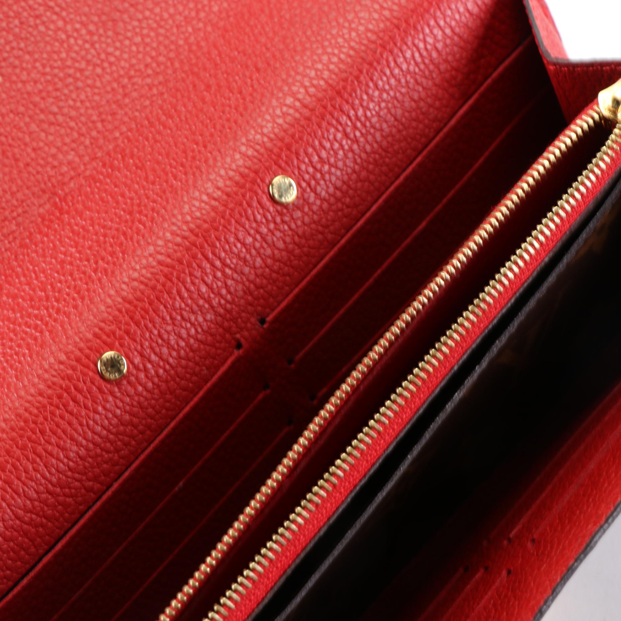 Louis Vuitton Monogram Pallas Wallet in Coated Canvas and Cherry Leather