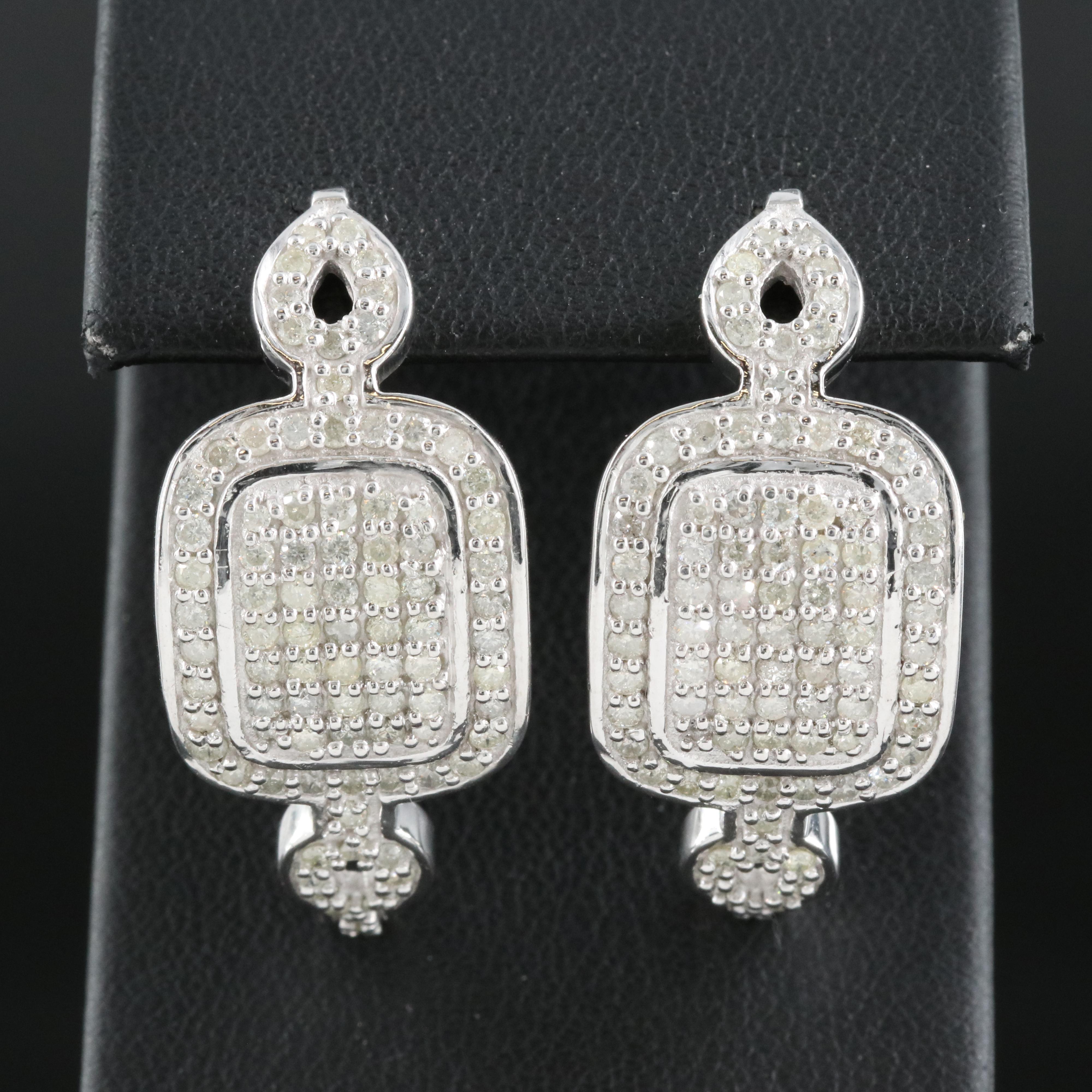 Sterling 2.00 CTW Diamond Earrings