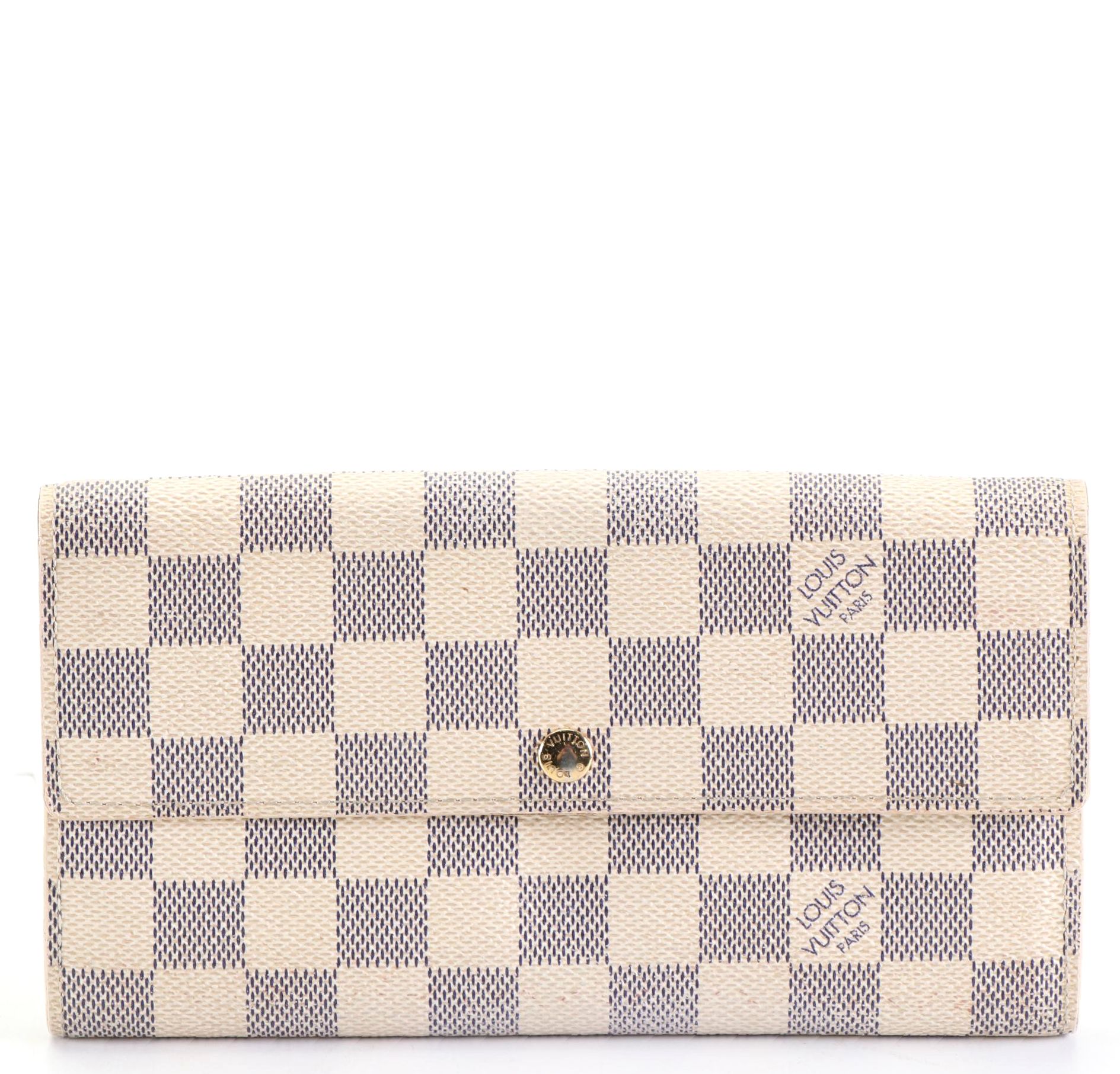 Louis Vuitton Sarah Wallet in Damier Azur Canvas