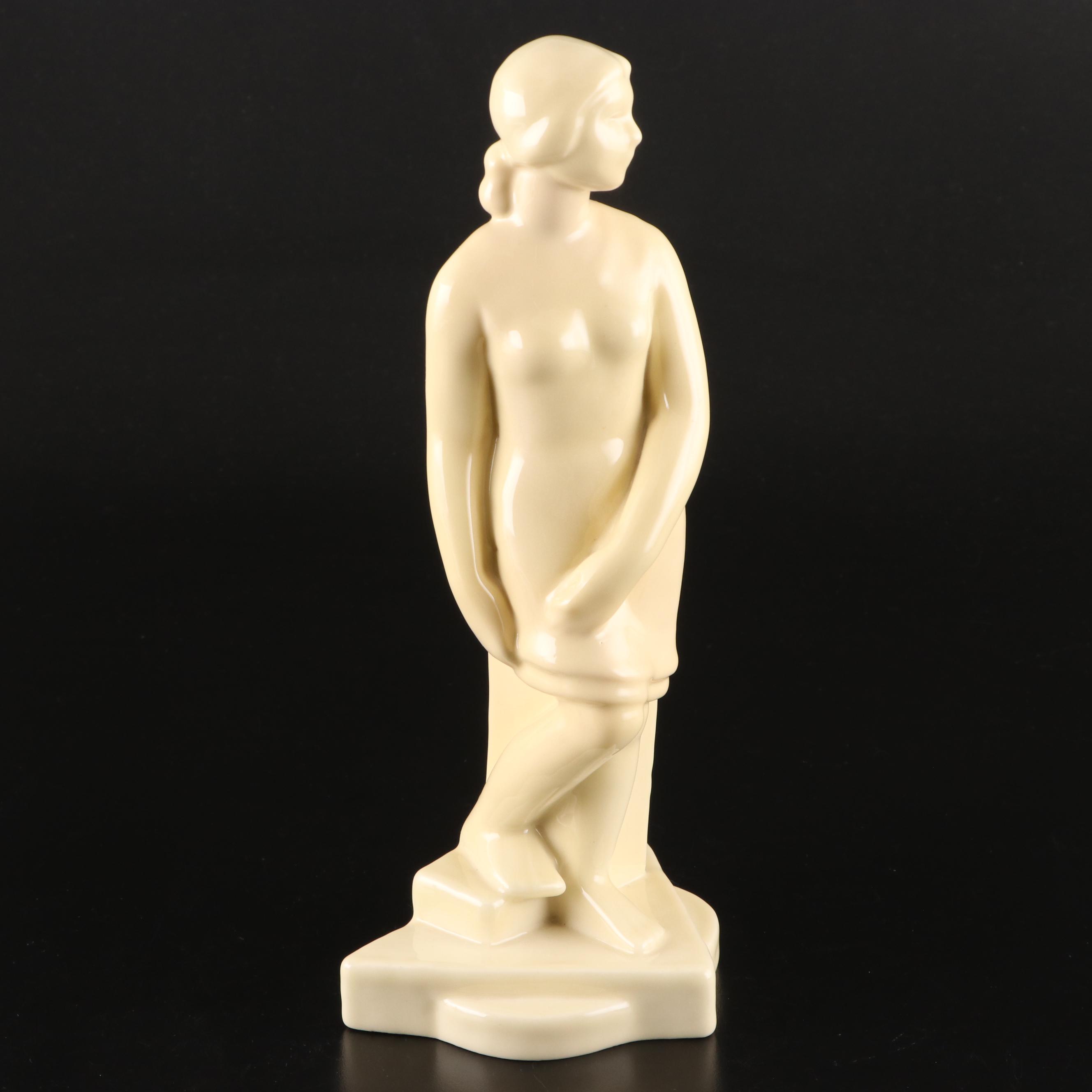 Signed Louise Abel for Rookwood Pottery Ivory Glaze Figurines and More