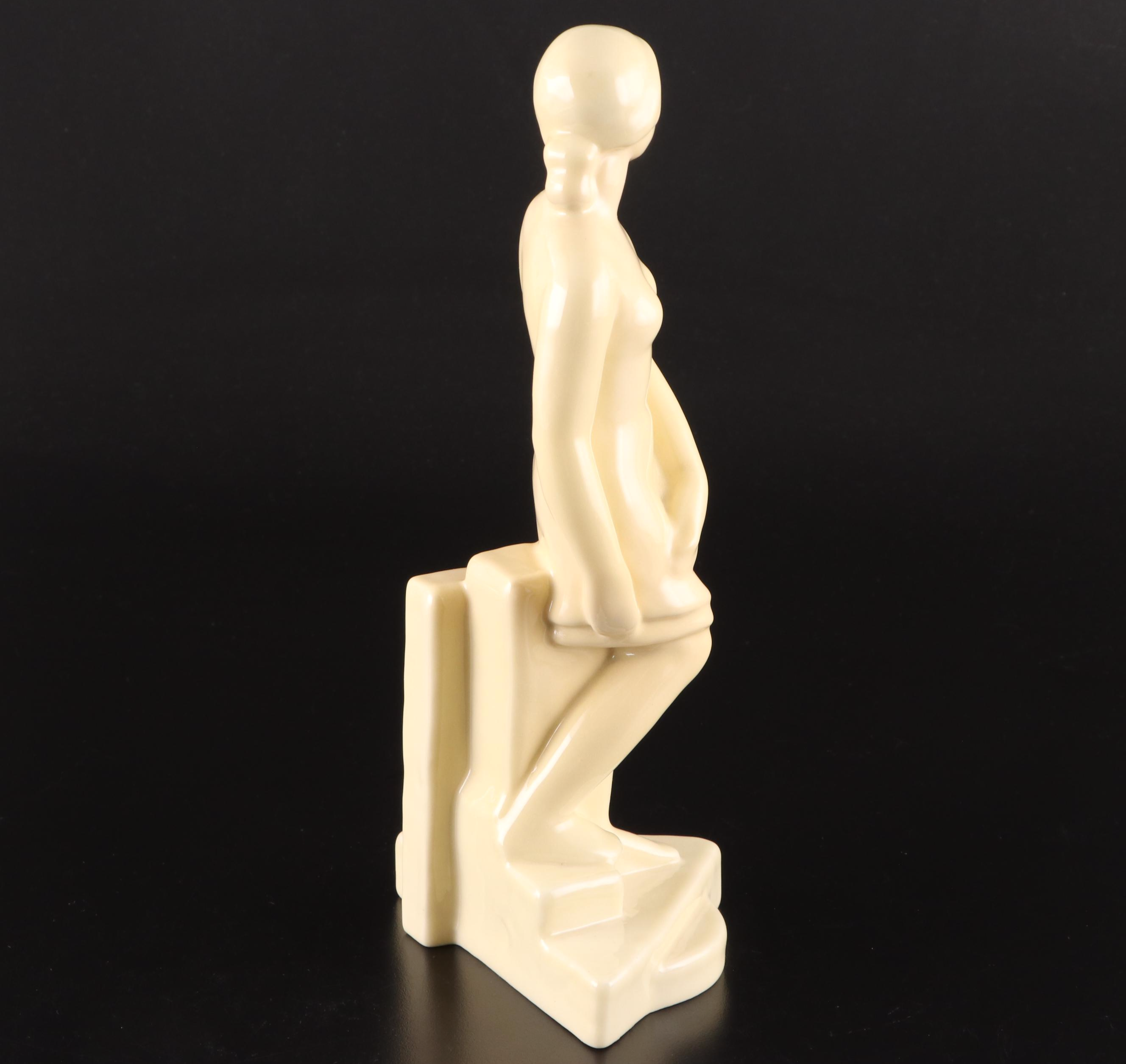 Signed Louise Abel for Rookwood Pottery Ivory Glaze Figurines and More