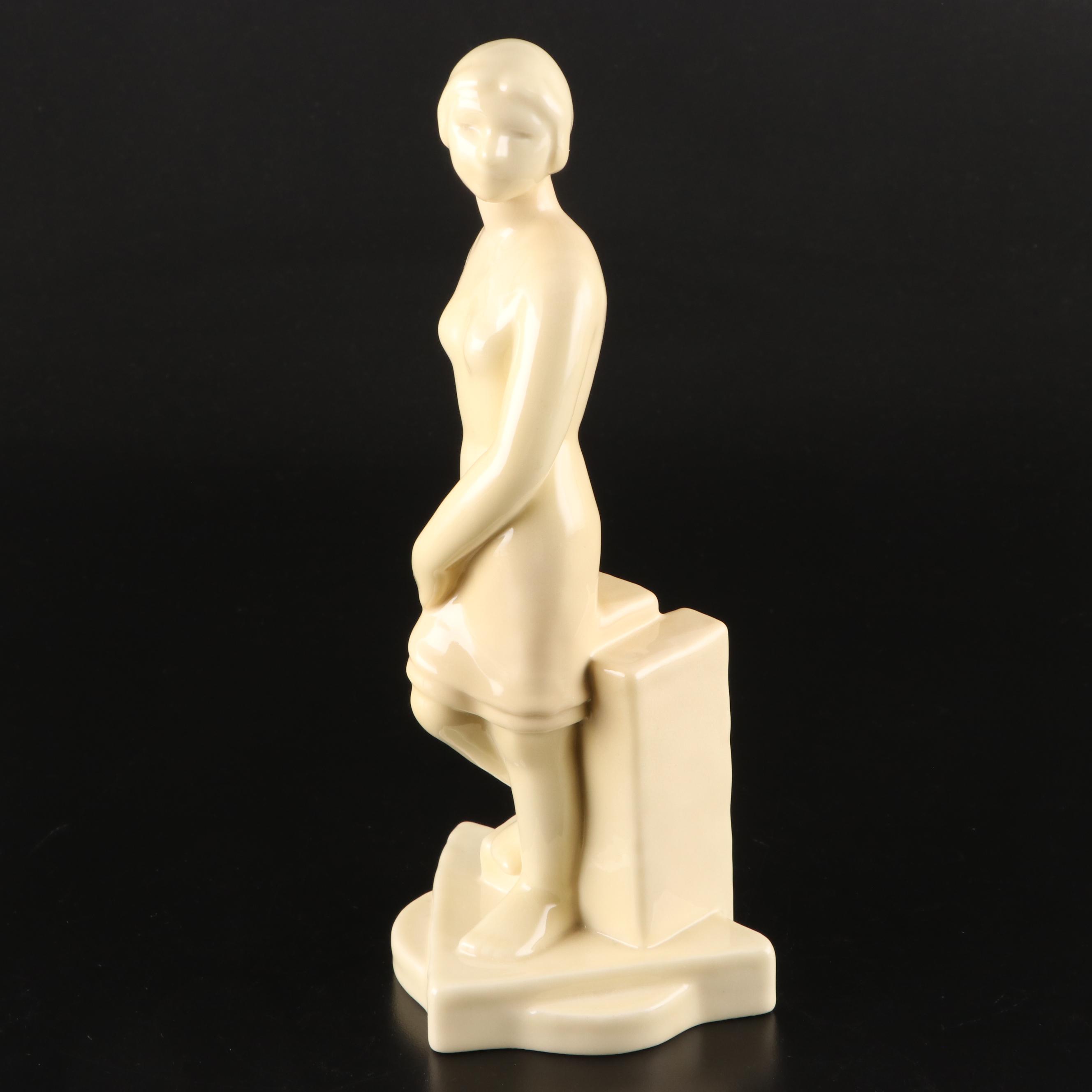 Signed Louise Abel for Rookwood Pottery Ivory Glaze Figurines and More