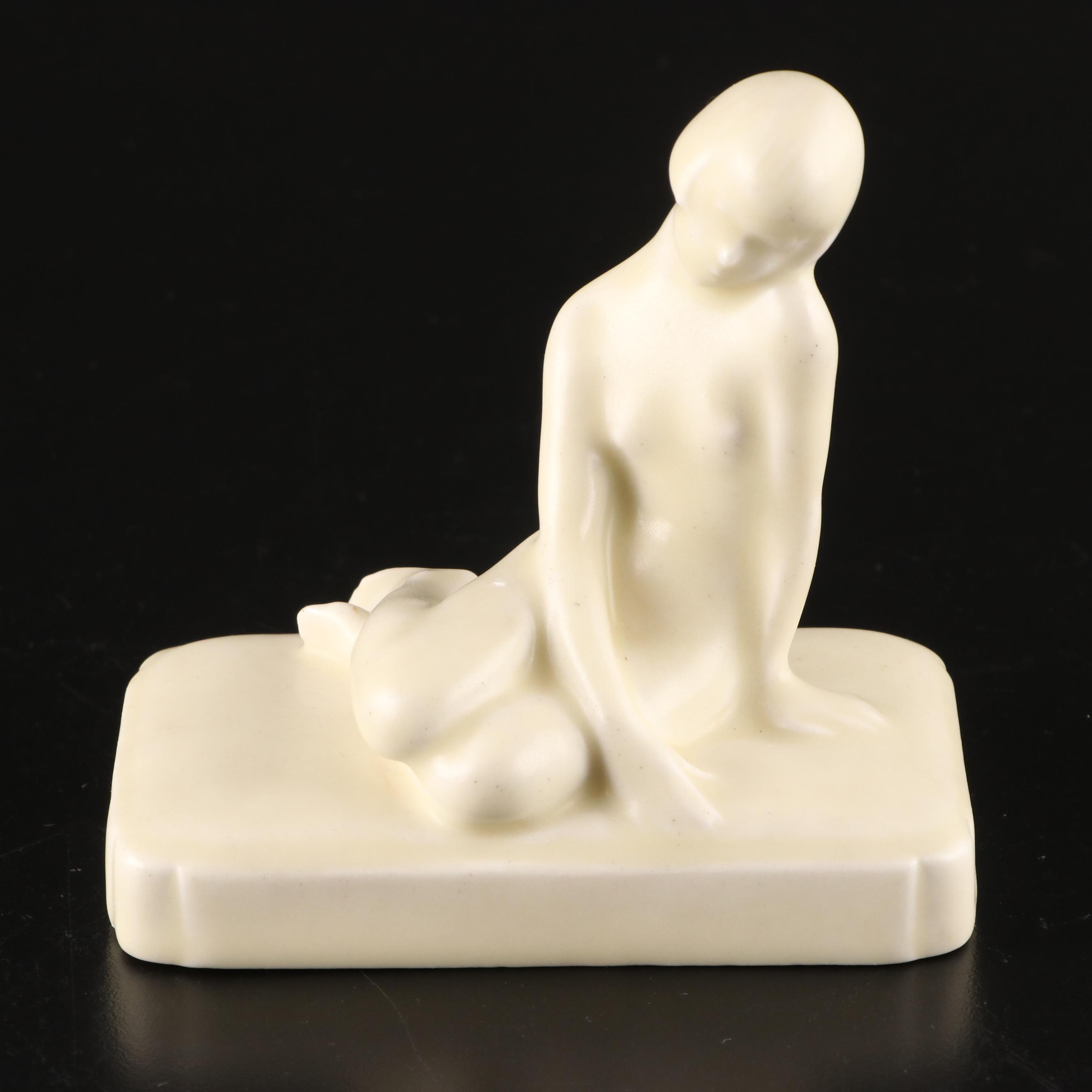 Signed Louise Abel for Rookwood Pottery Ivory Glaze Figurines and More