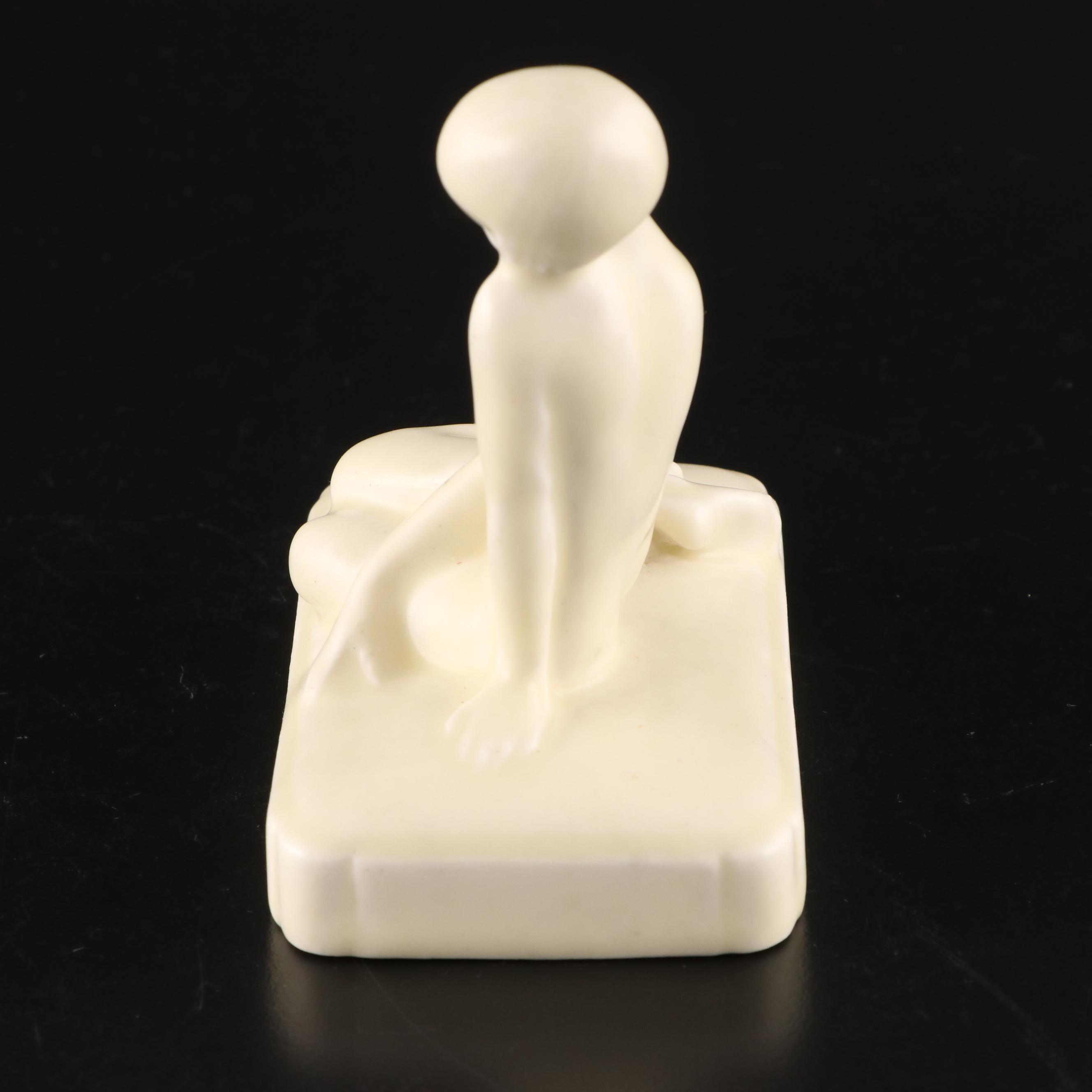 Signed Louise Abel for Rookwood Pottery Ivory Glaze Figurines and More