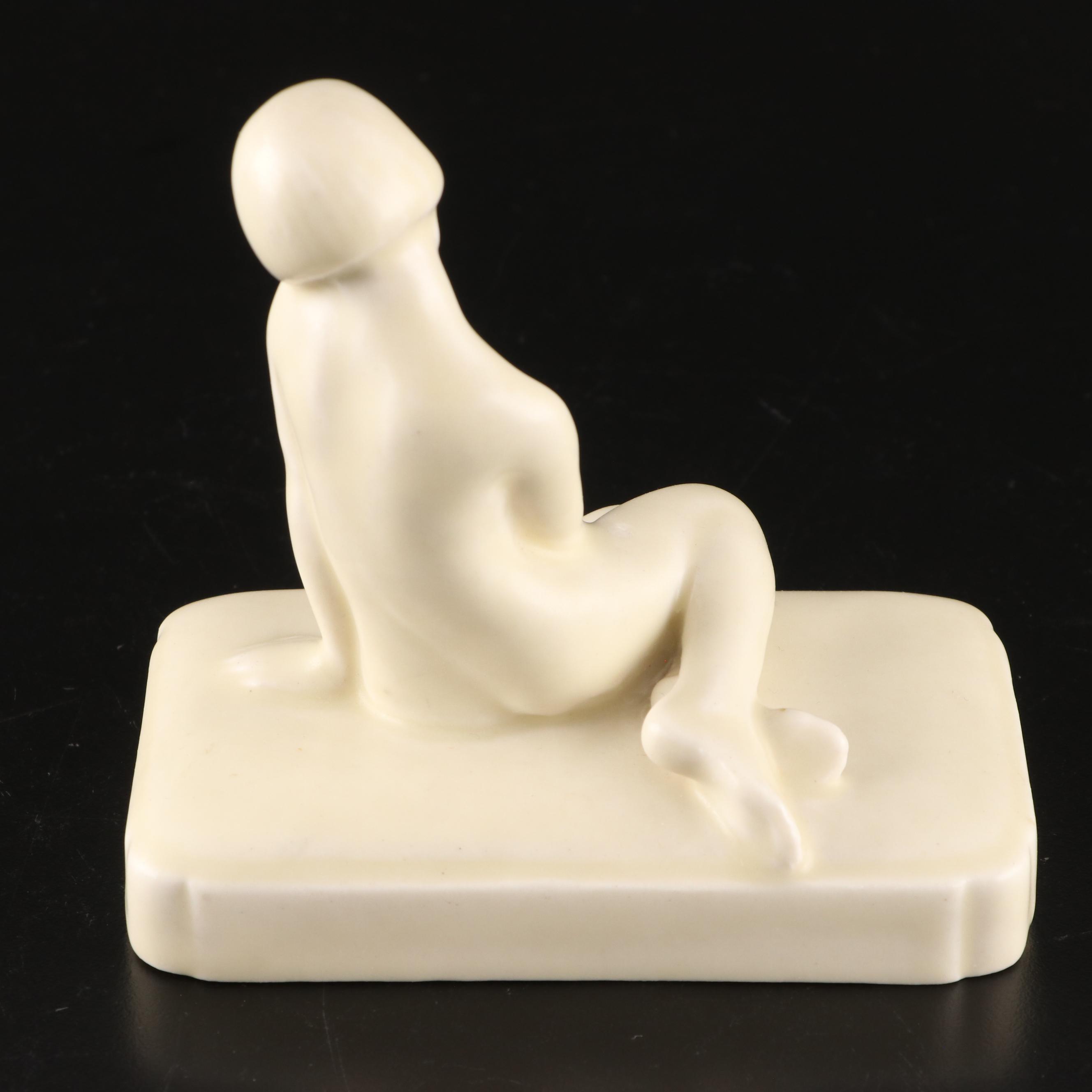 Signed Louise Abel for Rookwood Pottery Ivory Glaze Figurines and More