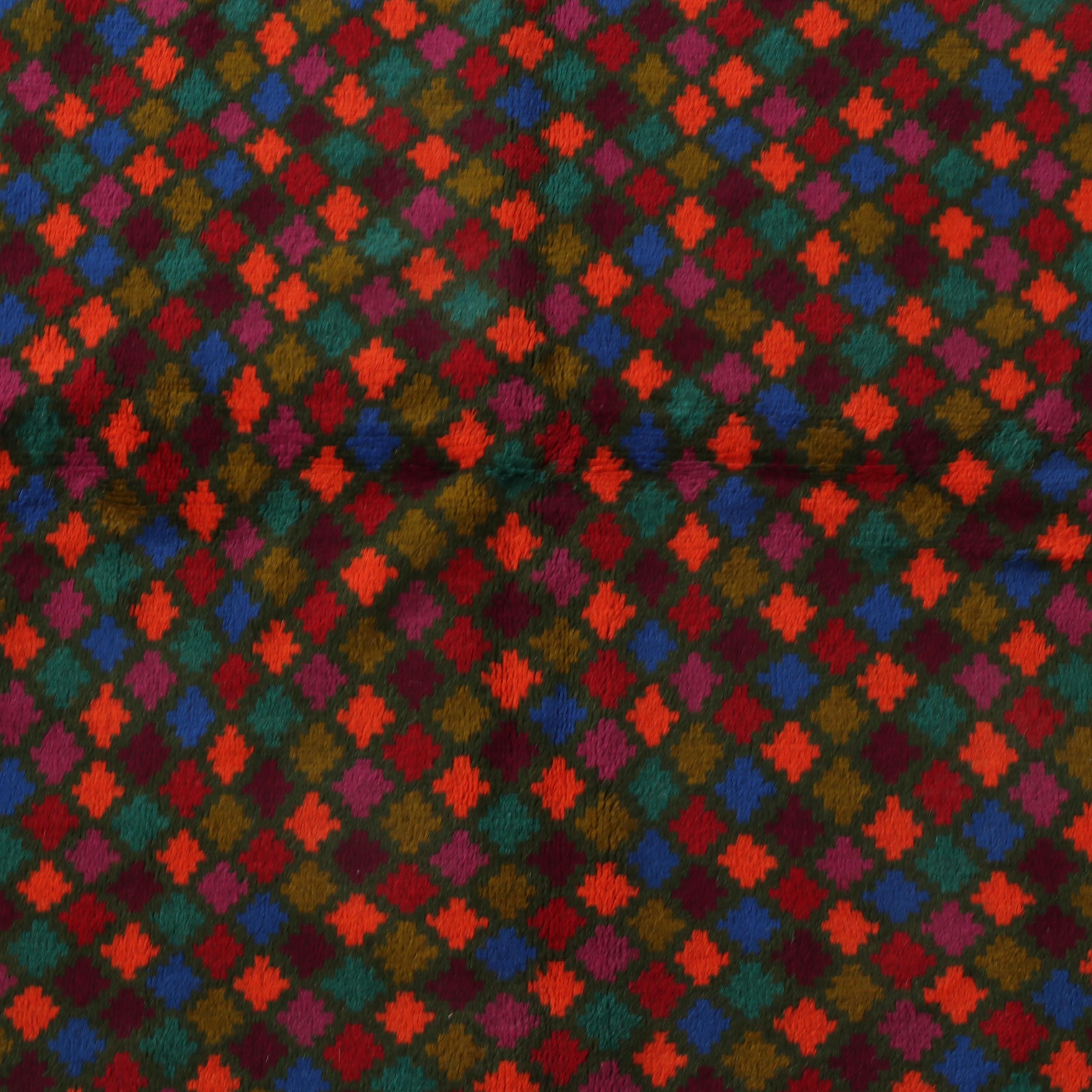 3'11 x 6'4 Hand-Knotted Indo-Persian Gabbeh Area Rug