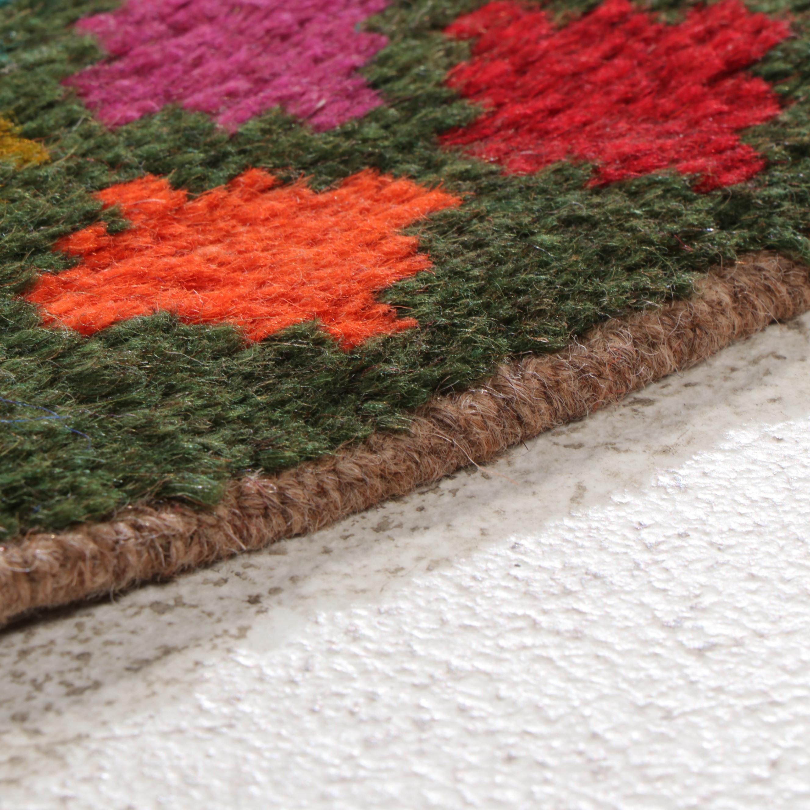 3'11 x 6'4 Hand-Knotted Indo-Persian Gabbeh Area Rug