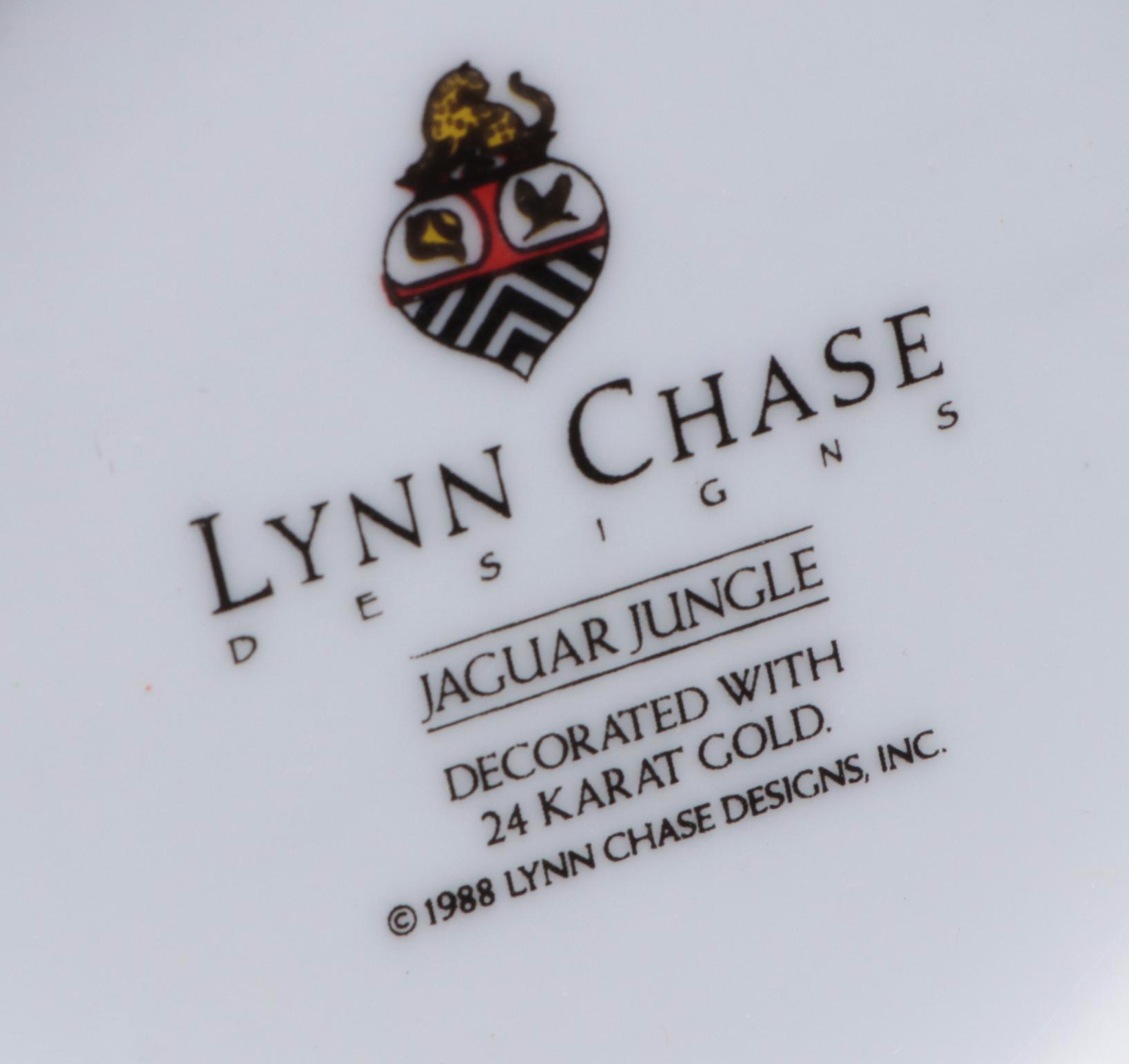 Lynn Chase "Jaguar Jungle" Porcelain and Other Tableware