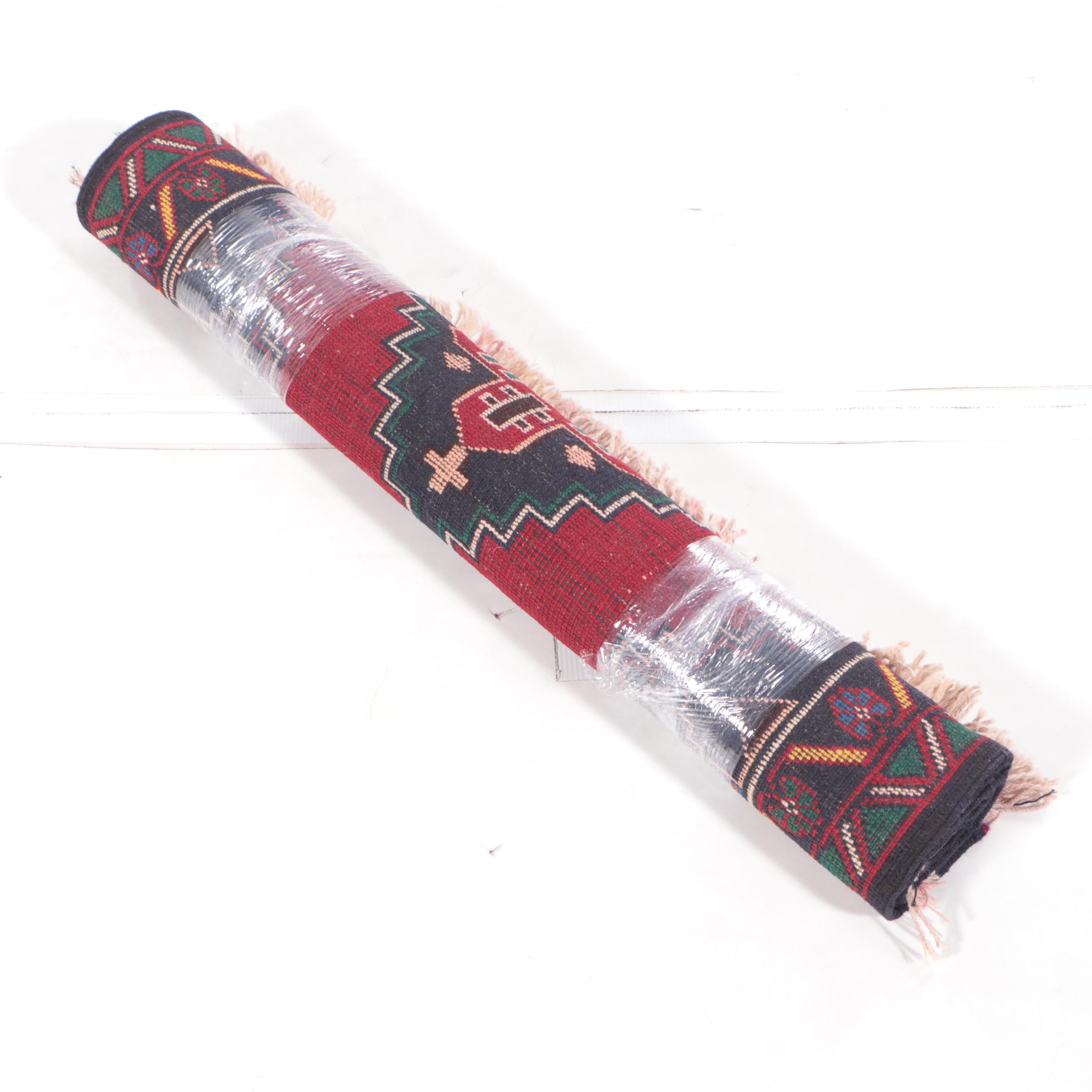 2'10 x 5' Hand-Knotted Afghan Baluch Accent Rug