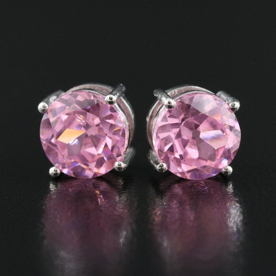 Sterling Cubic Zirconia Stud Earrings