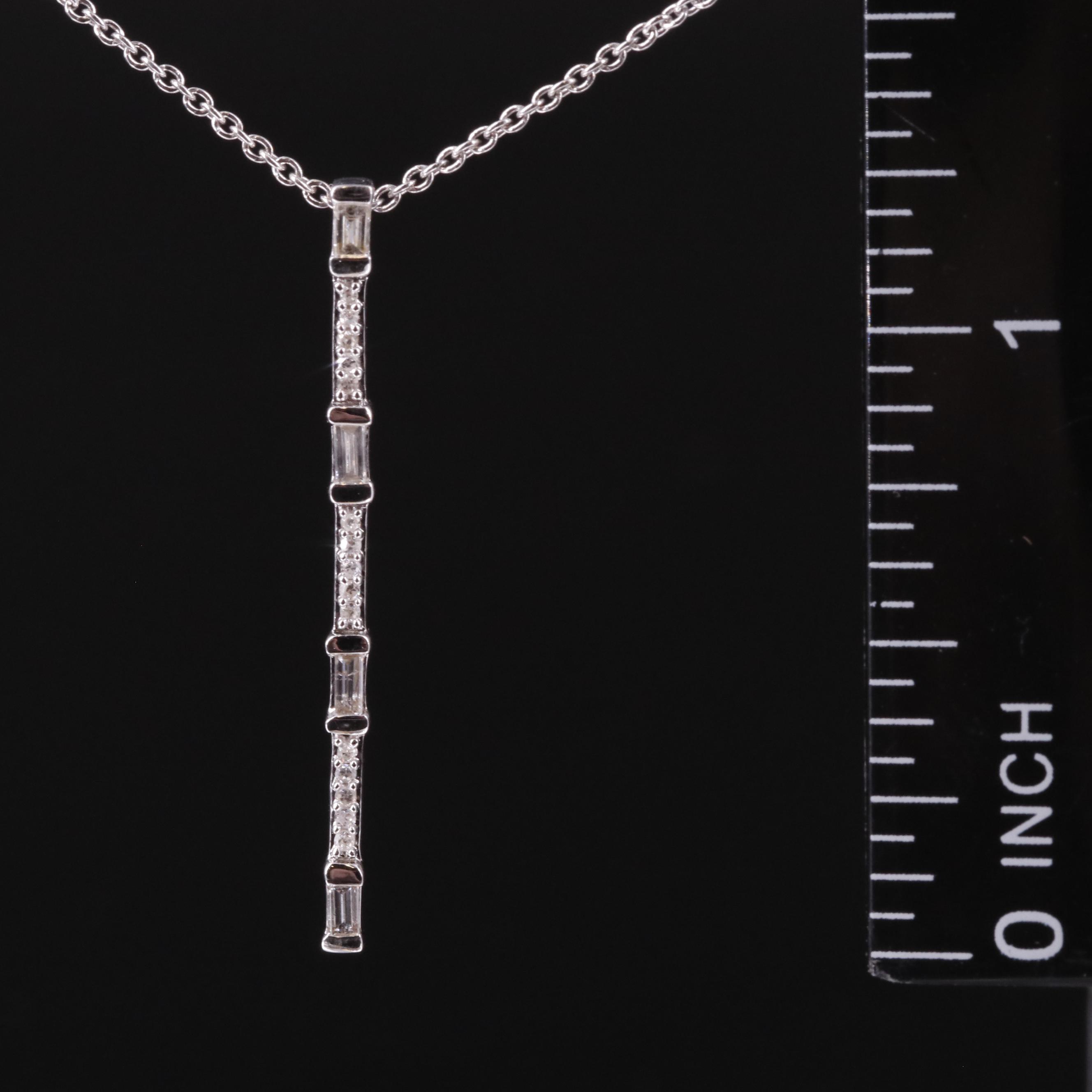 Sterling Diamond Pendant Necklace