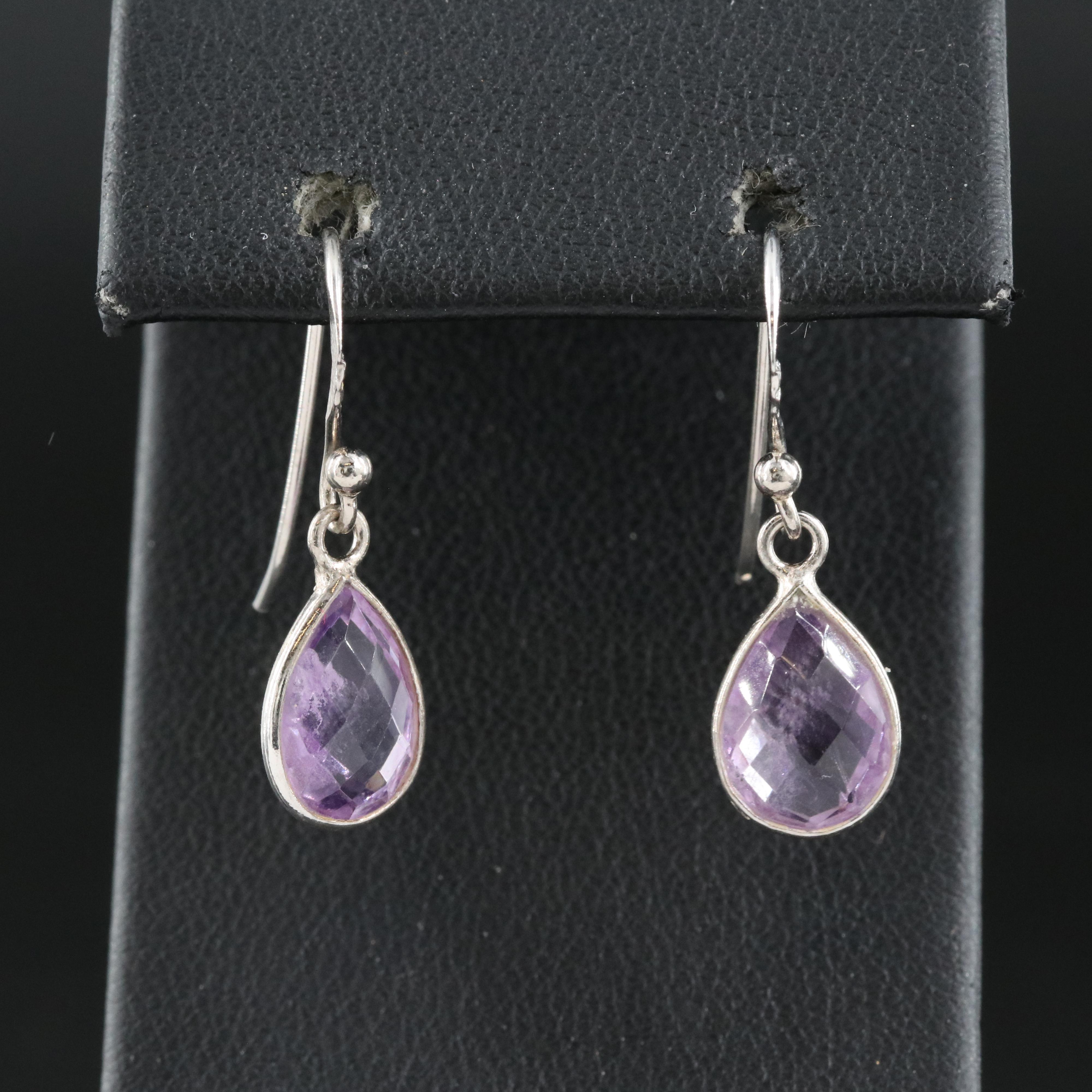 Sterling Amethyst Earrings