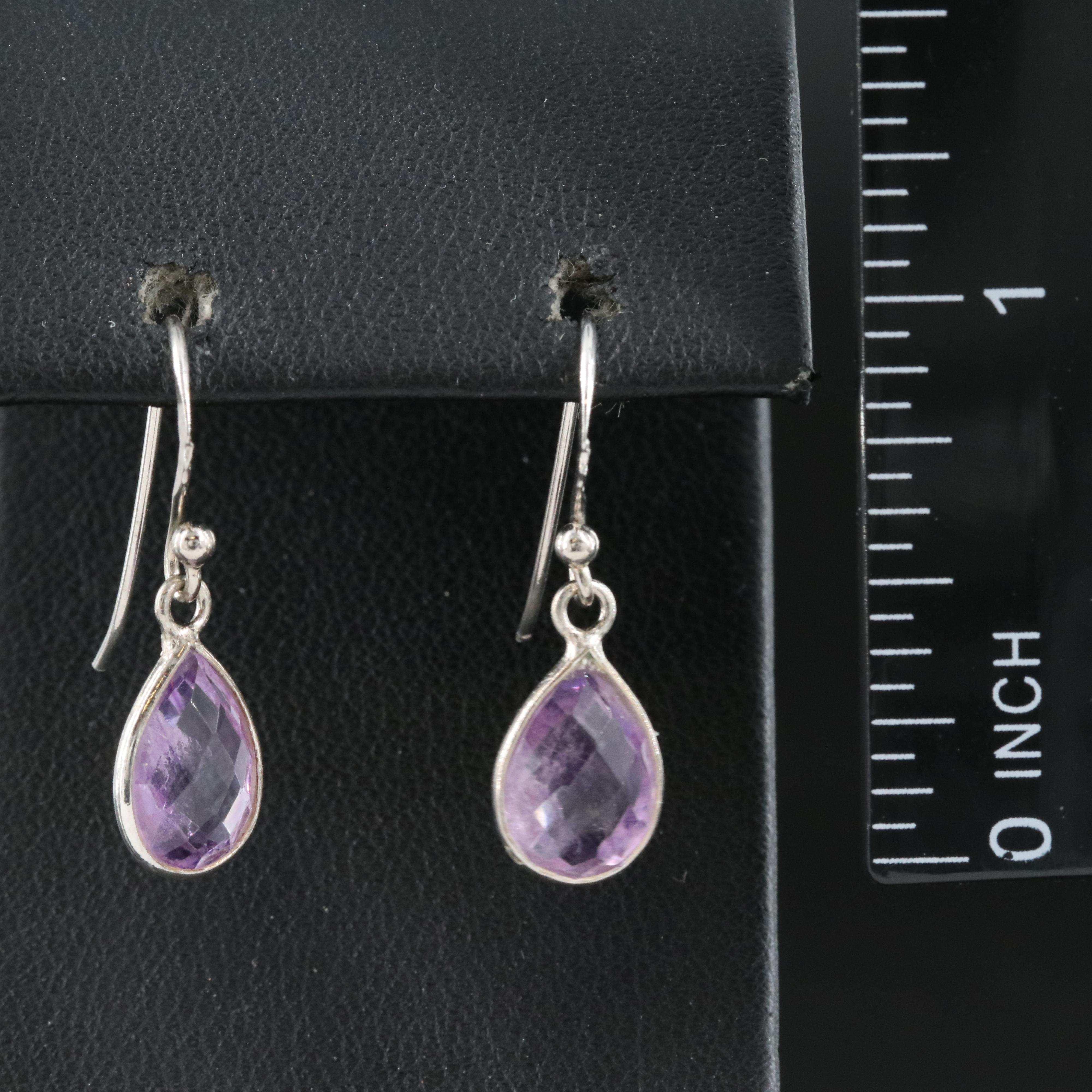 Sterling Amethyst Earrings