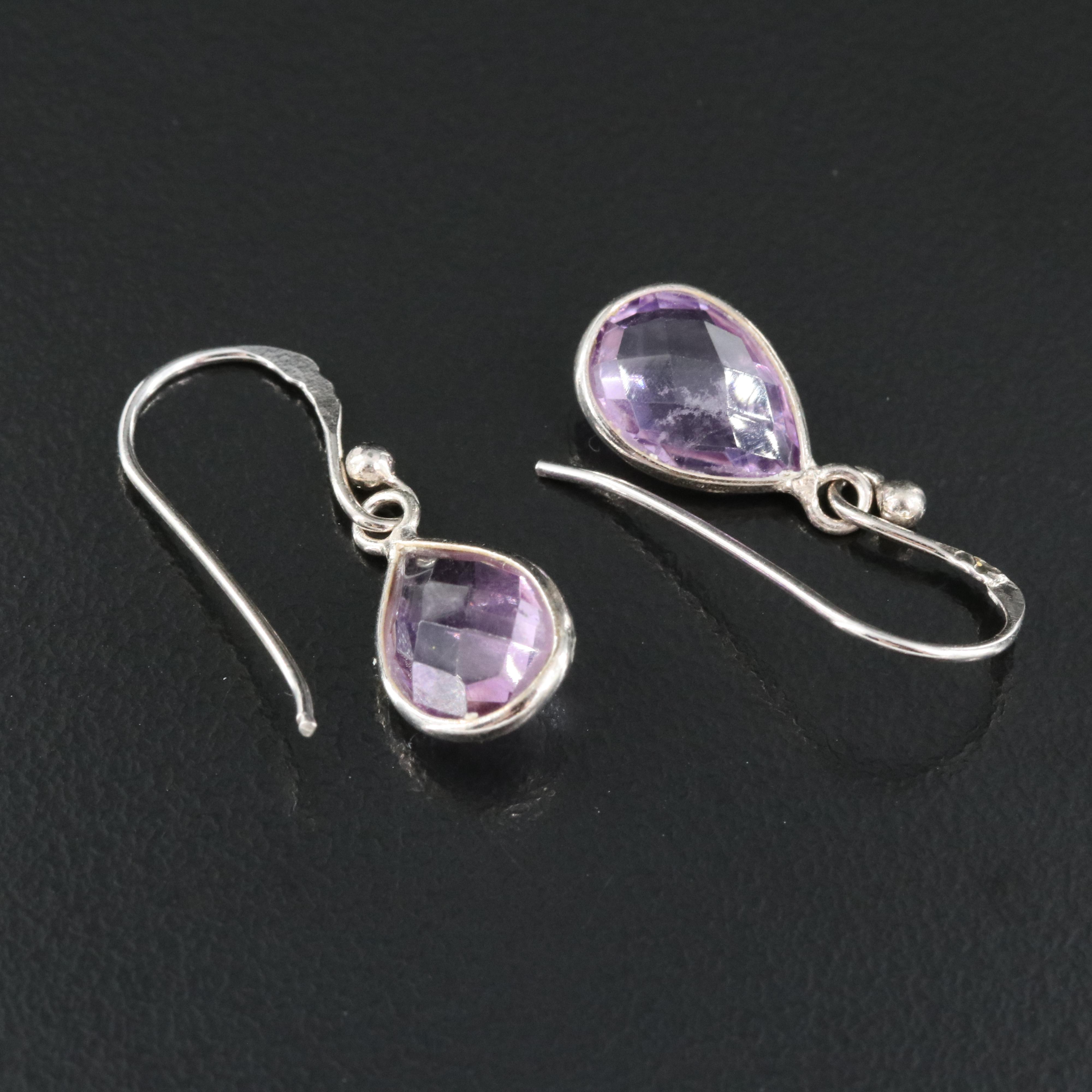 Sterling Amethyst Earrings