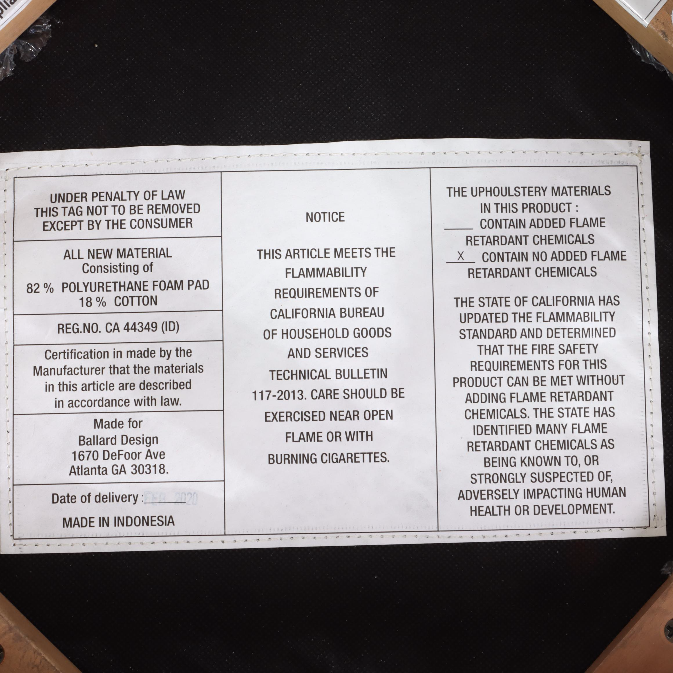 Ballard Designs "Carly" Wicker and Rattan Counter Stool