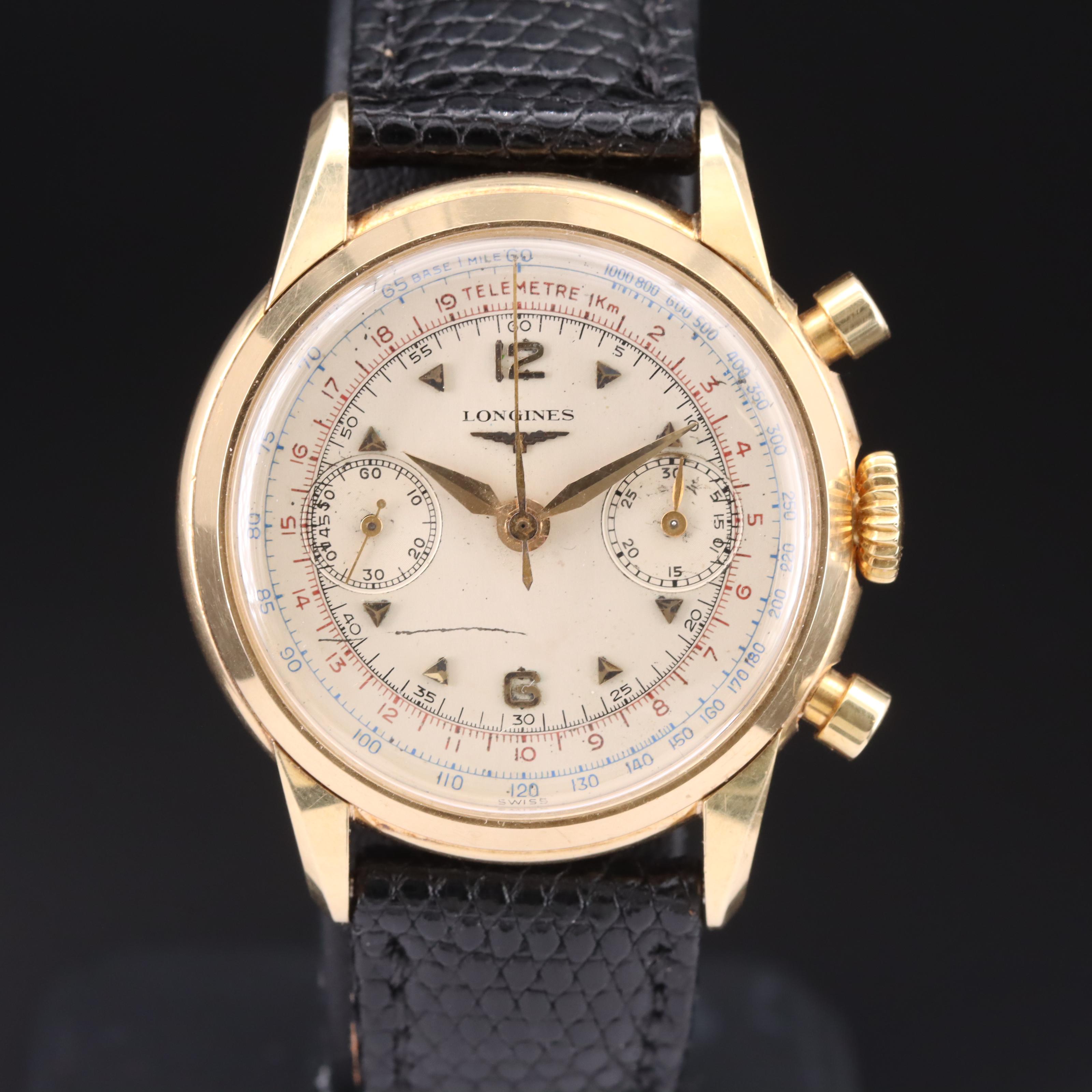 1952 14K Longines Chronograph Watch