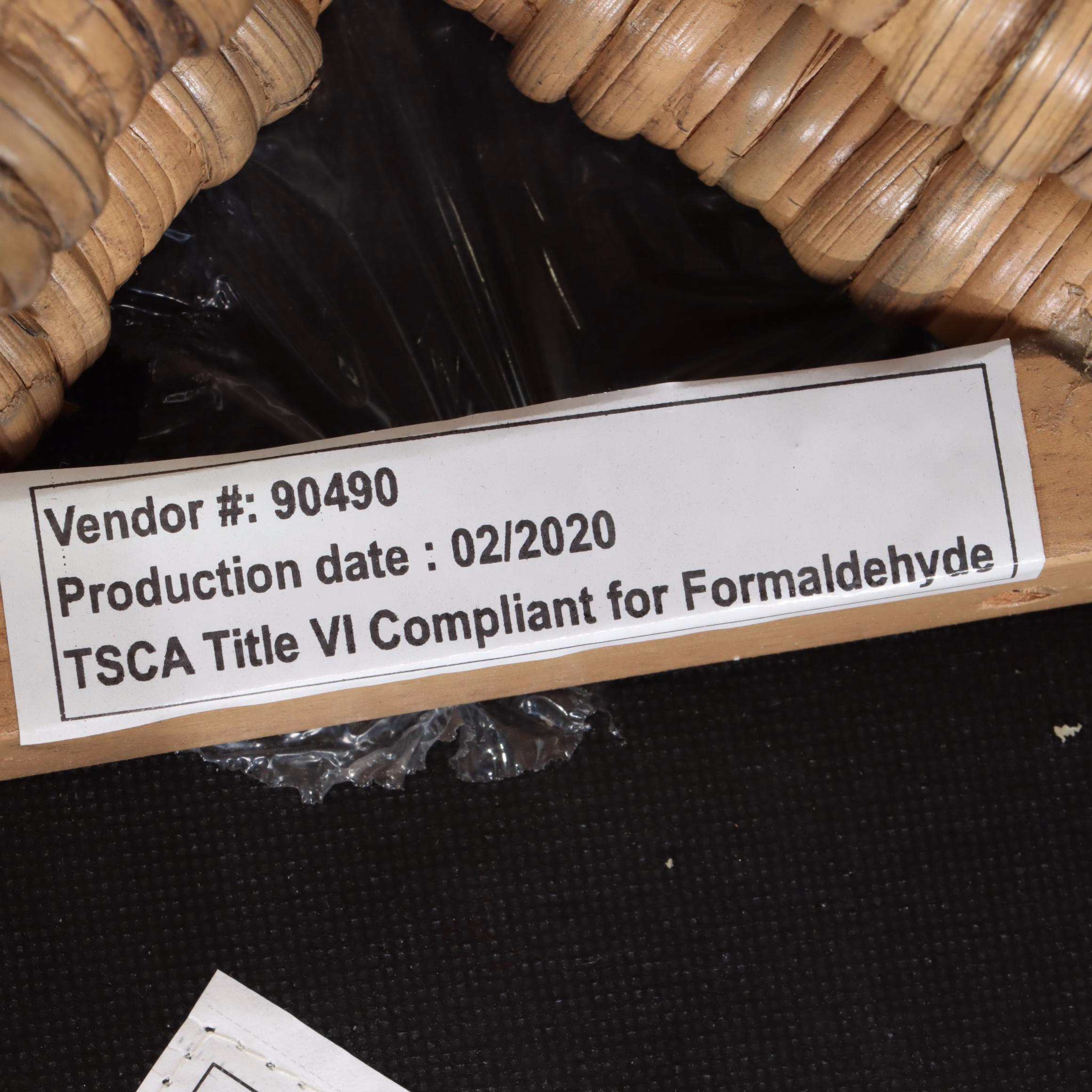 Ballard Designs "Carly" Wicker and Rattan Counter Stool