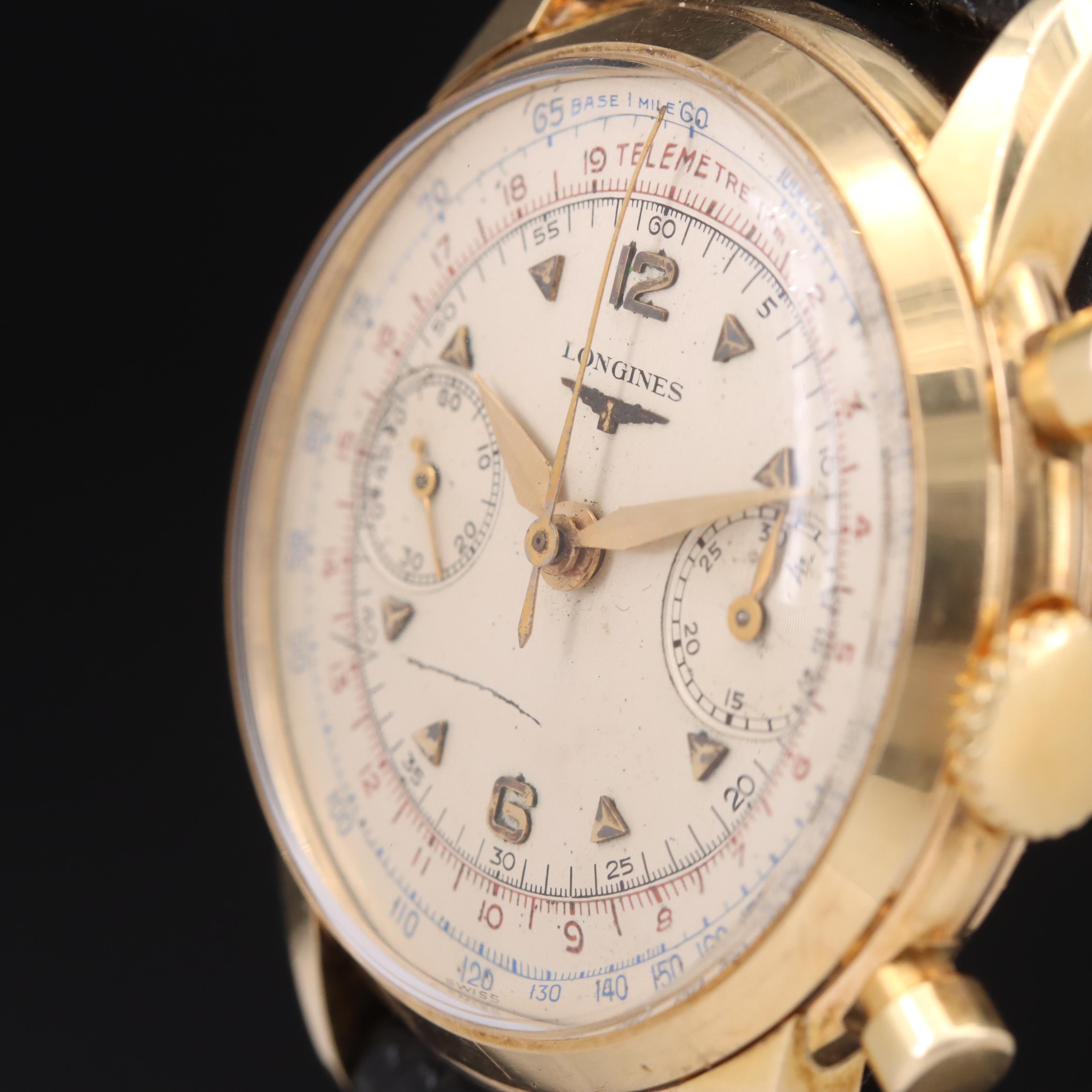 1952 14K Longines Chronograph Watch