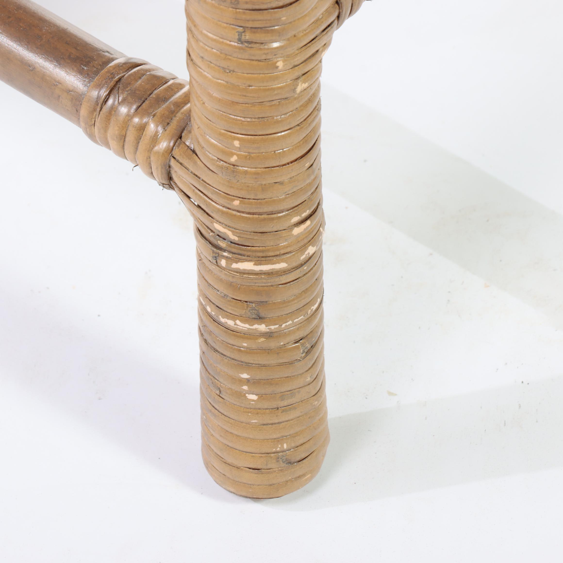 Ballard Designs "Carly" Wicker and Rattan Counter Stool