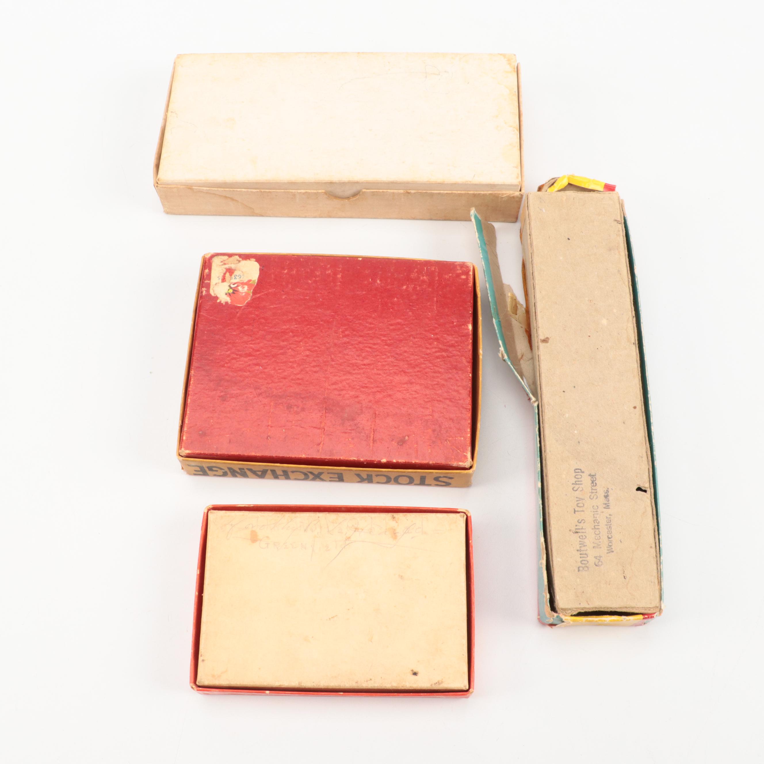 Parker Brothers with Other Playing Cards, Dominoes and Bridge Score Cards