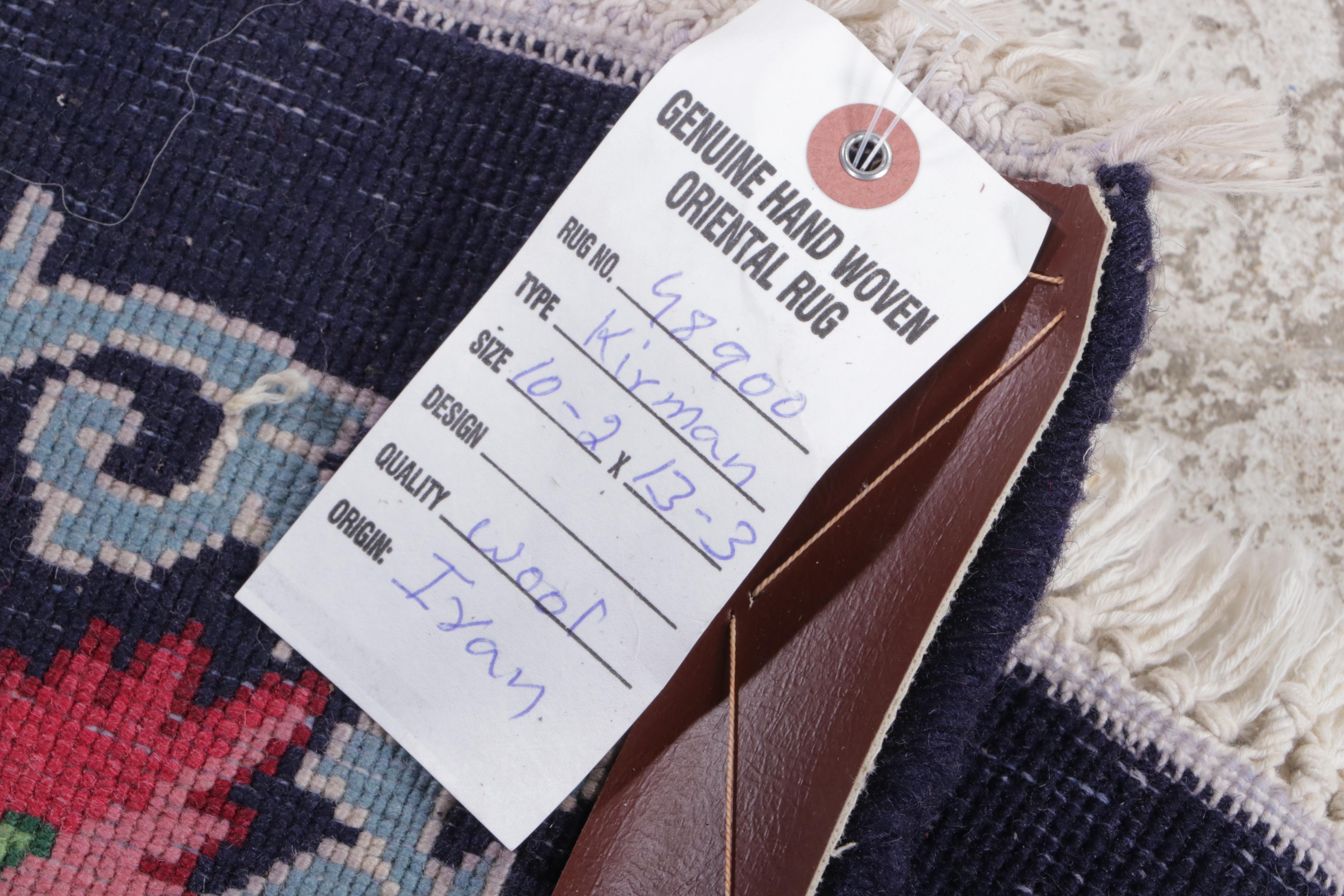 10'1 x 13'6 Hand-Knotted Persian Kerman Room Sized Rug