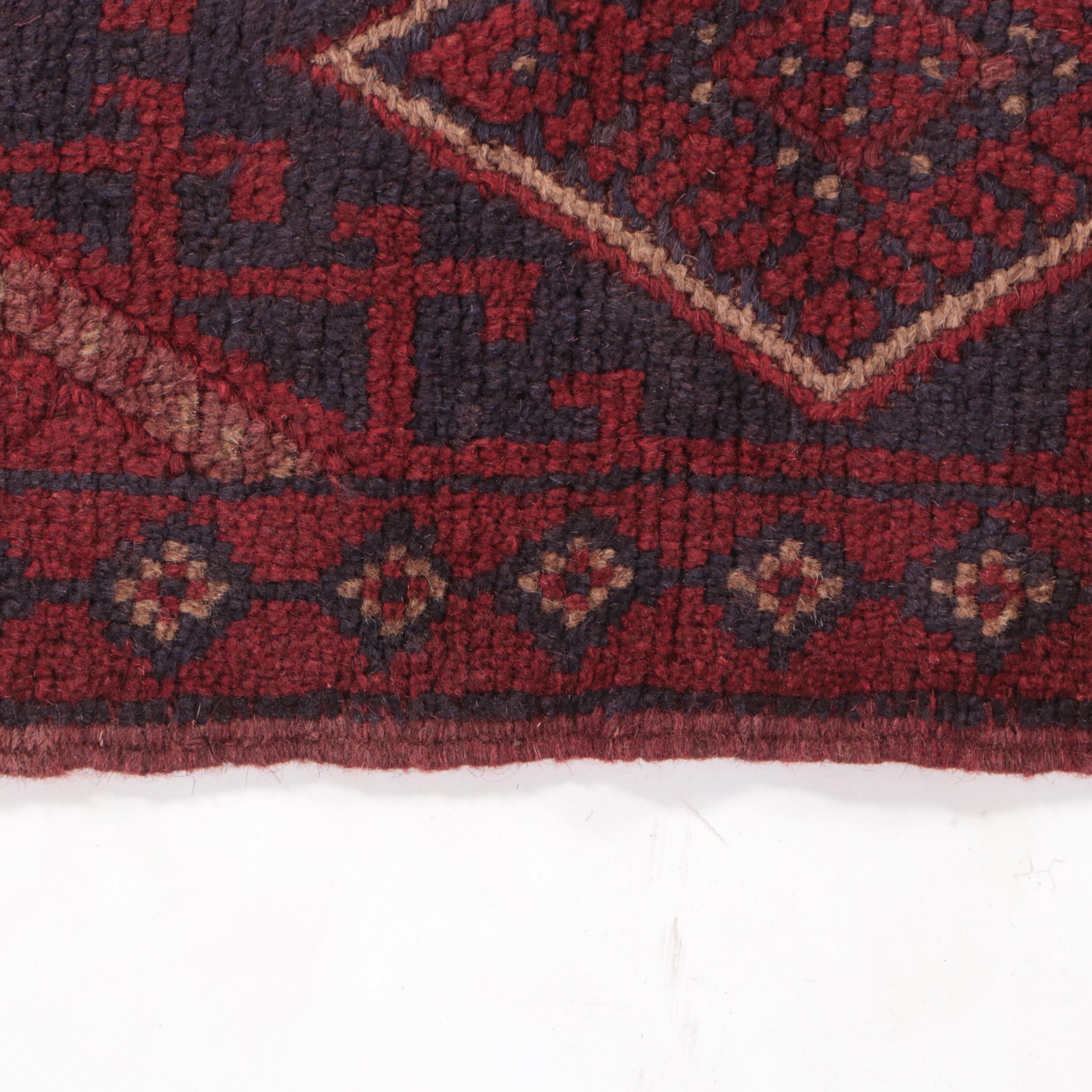 2'1 x 8'9 Hand-Knotted Afghan Mixed Technique Carpet Runner