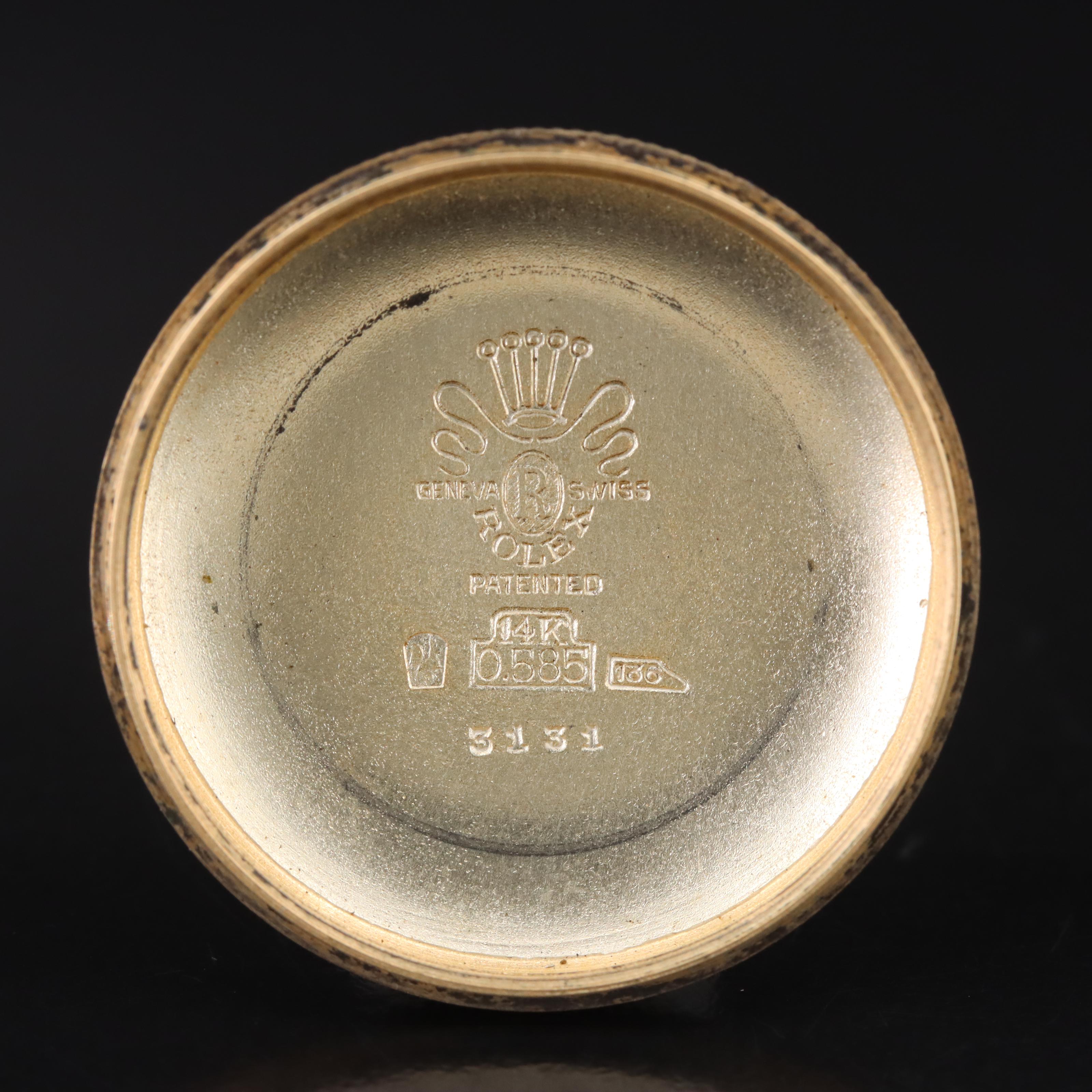 1947 Rolex 14K Oyster Perpetual Chronometer Bubble Back Watch