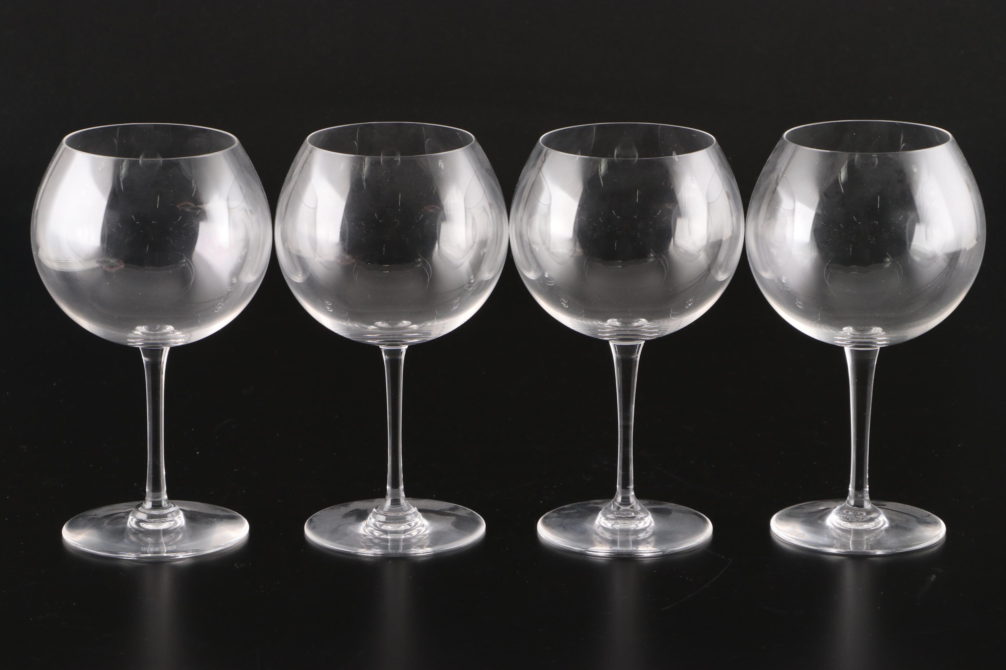 Baccarat "Tastevin" Crystal Burgundy Wine Glasses