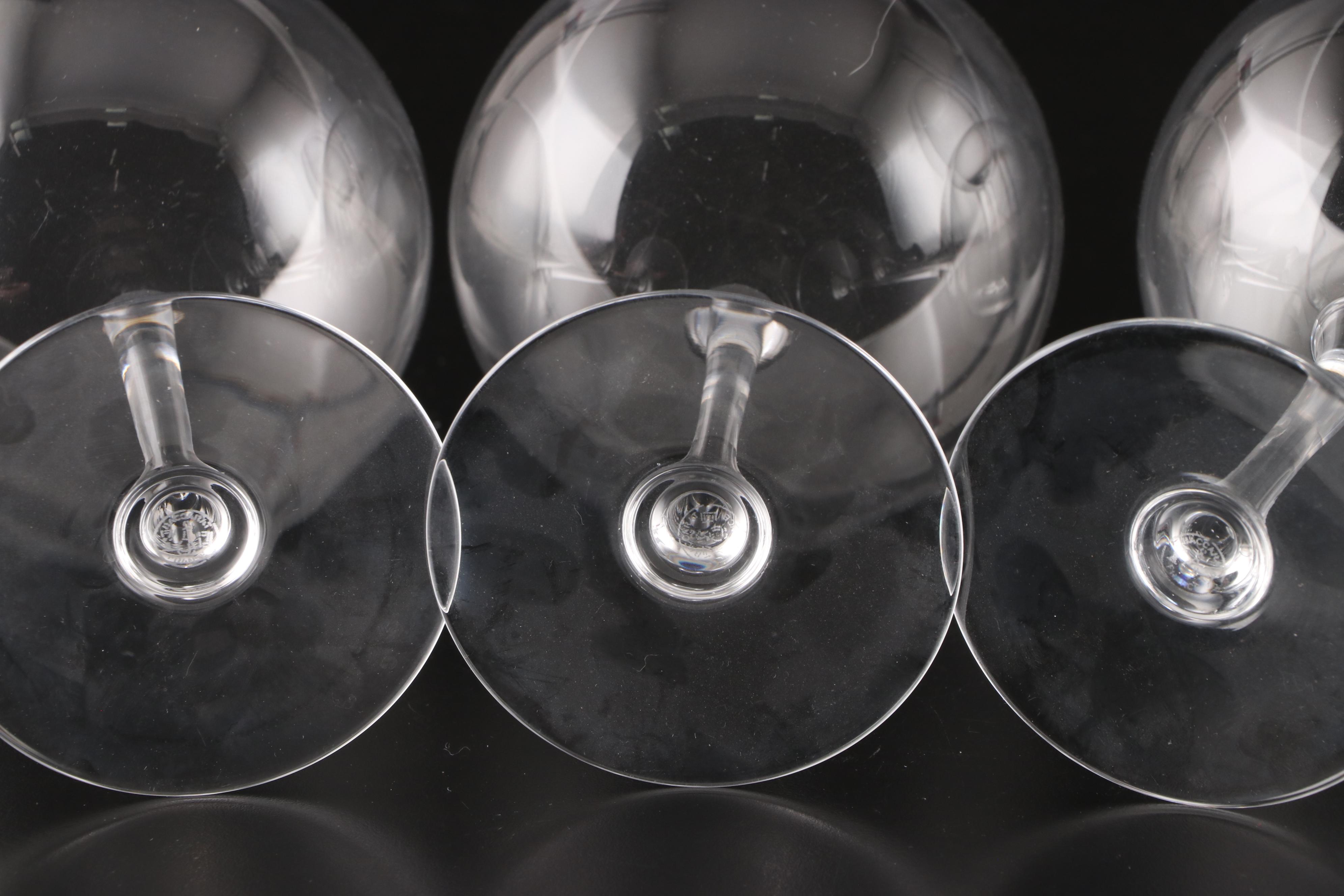 Baccarat "Tastevin" Crystal Burgundy Wine Glasses