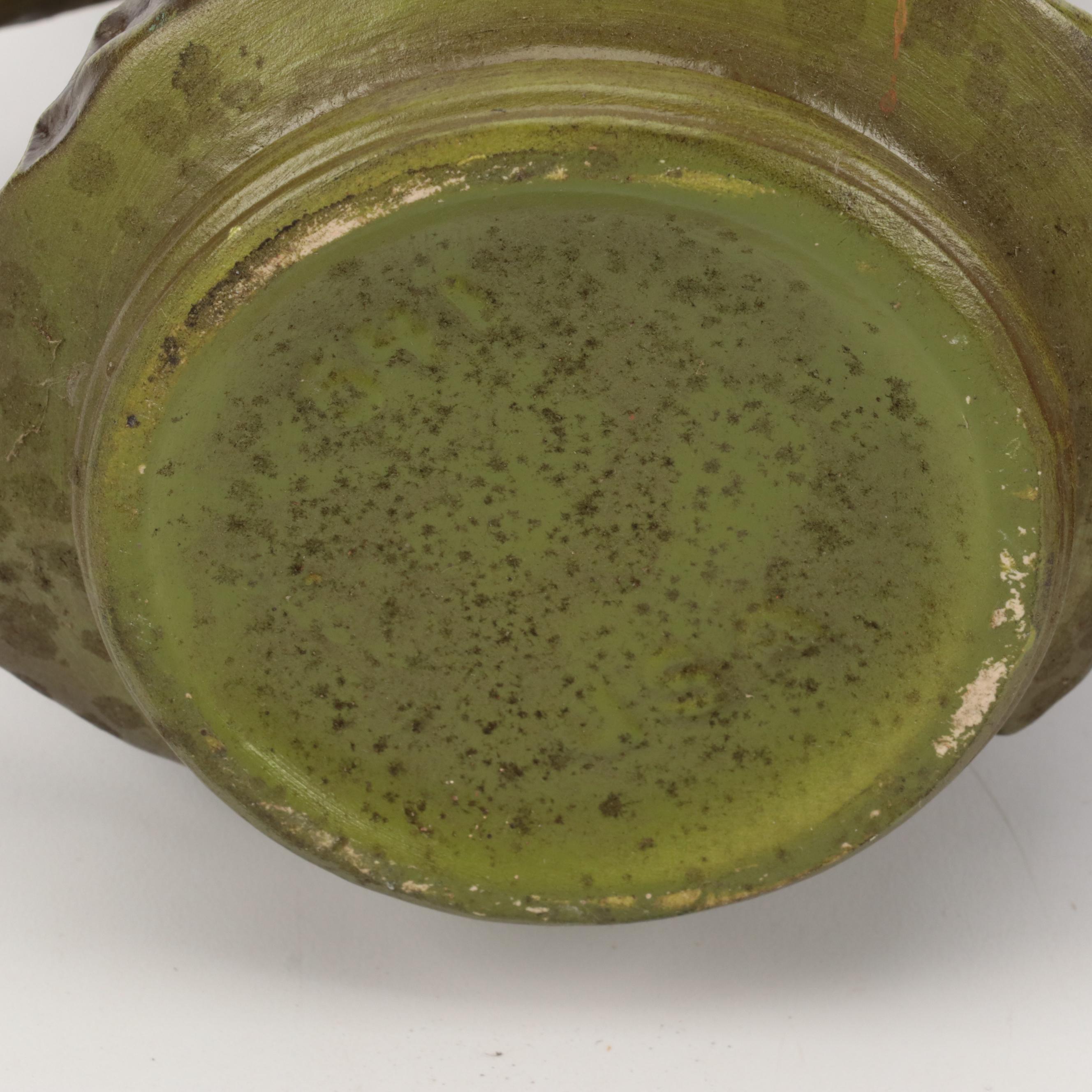 McCoy Pottery Grape Vine Pitcher with Fruit Basket Bowl and Teapot Wall Pockets