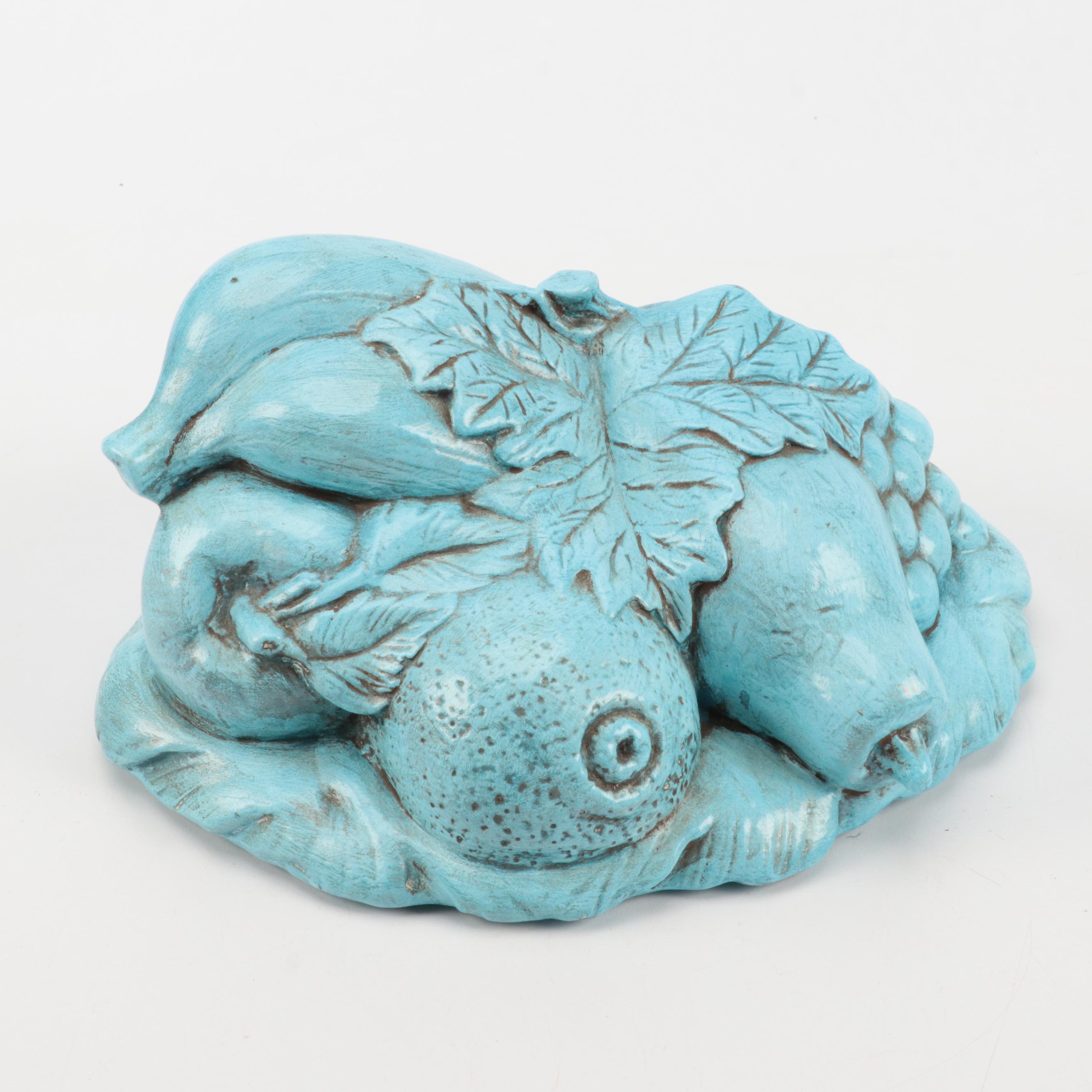 McCoy Pottery Grape Vine Pitcher with Fruit Basket Bowl and Teapot Wall Pockets