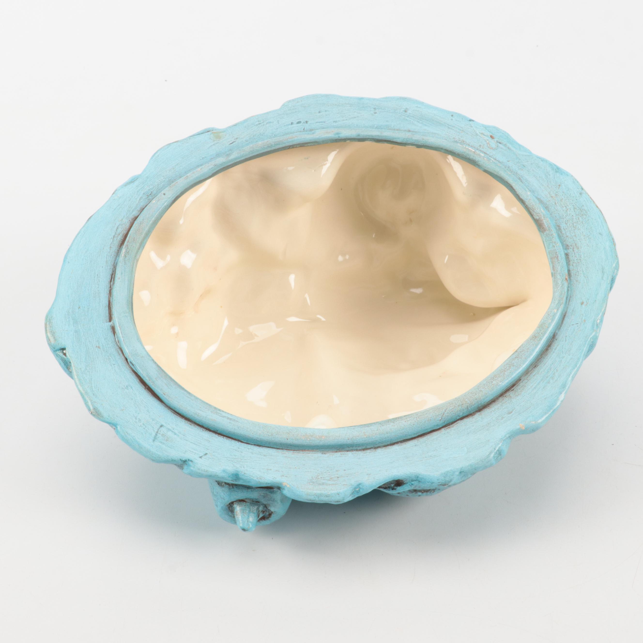 McCoy Pottery Grape Vine Pitcher with Fruit Basket Bowl and Teapot Wall Pockets