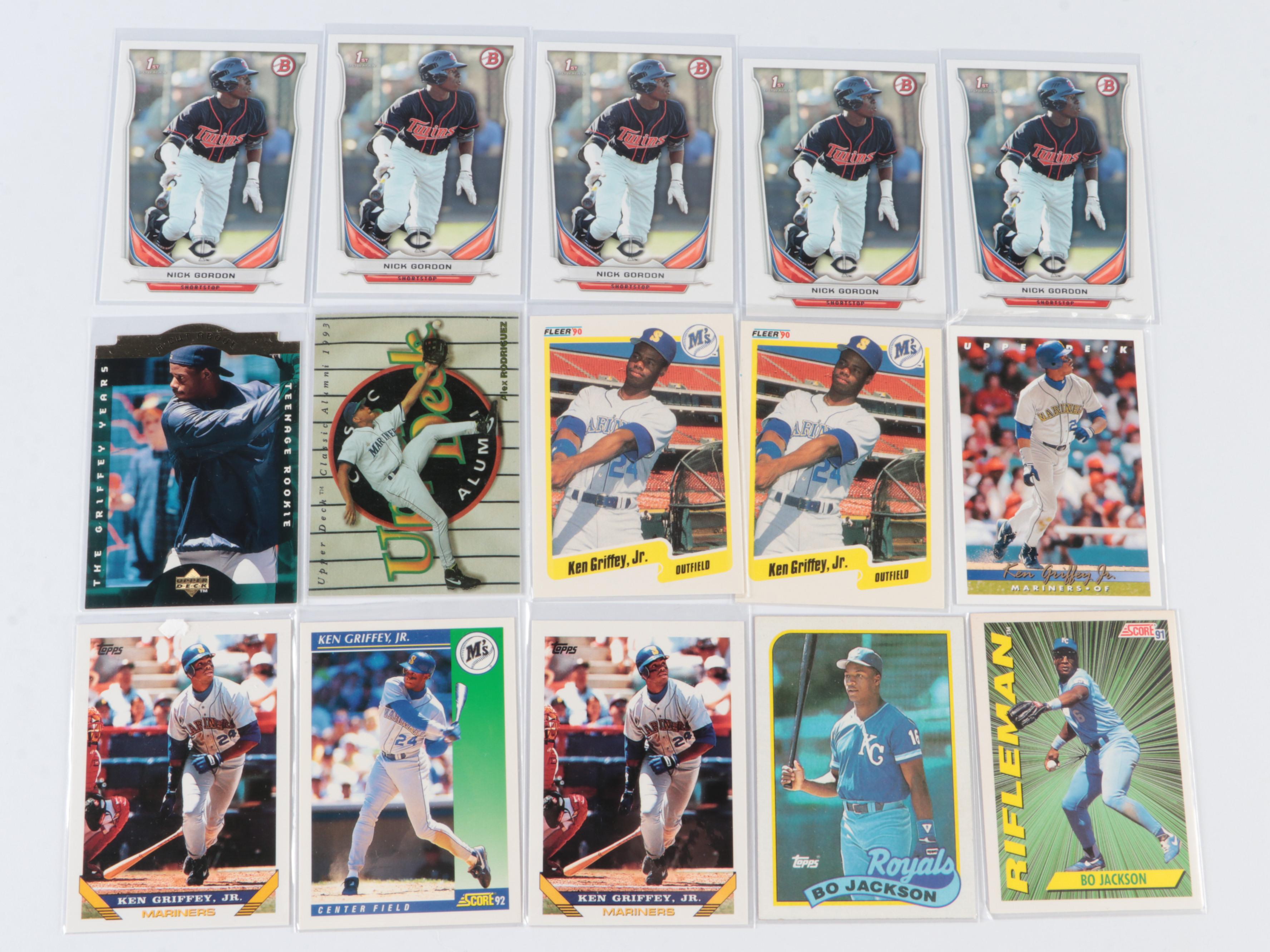 Topps Chrome with Other Baseball Cards, Ken Griffey Jr. and More, 1980s–2020s