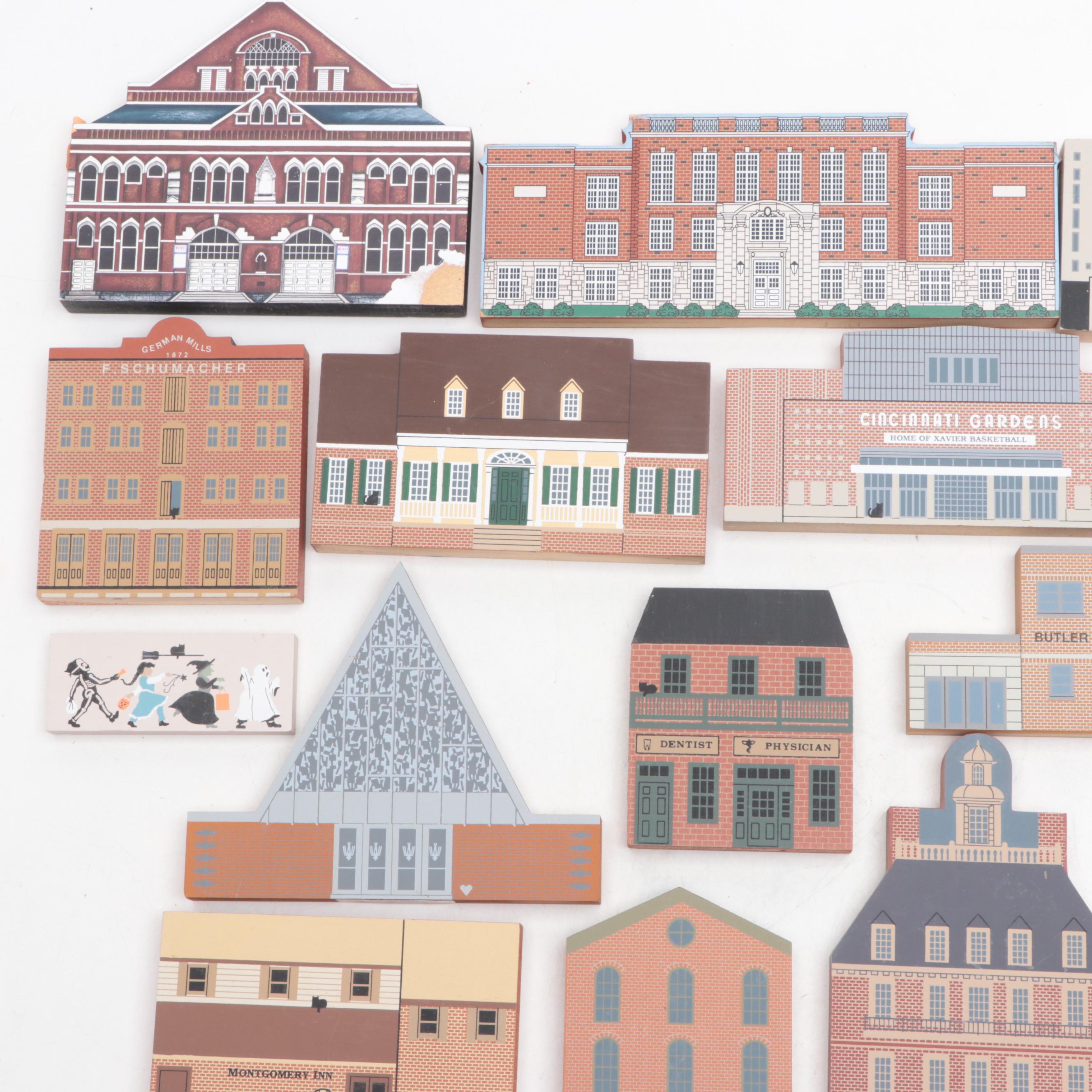 The Cat's Meow "Skyline Chili", "Cincinnati Gardens" and Other Wooden Figures