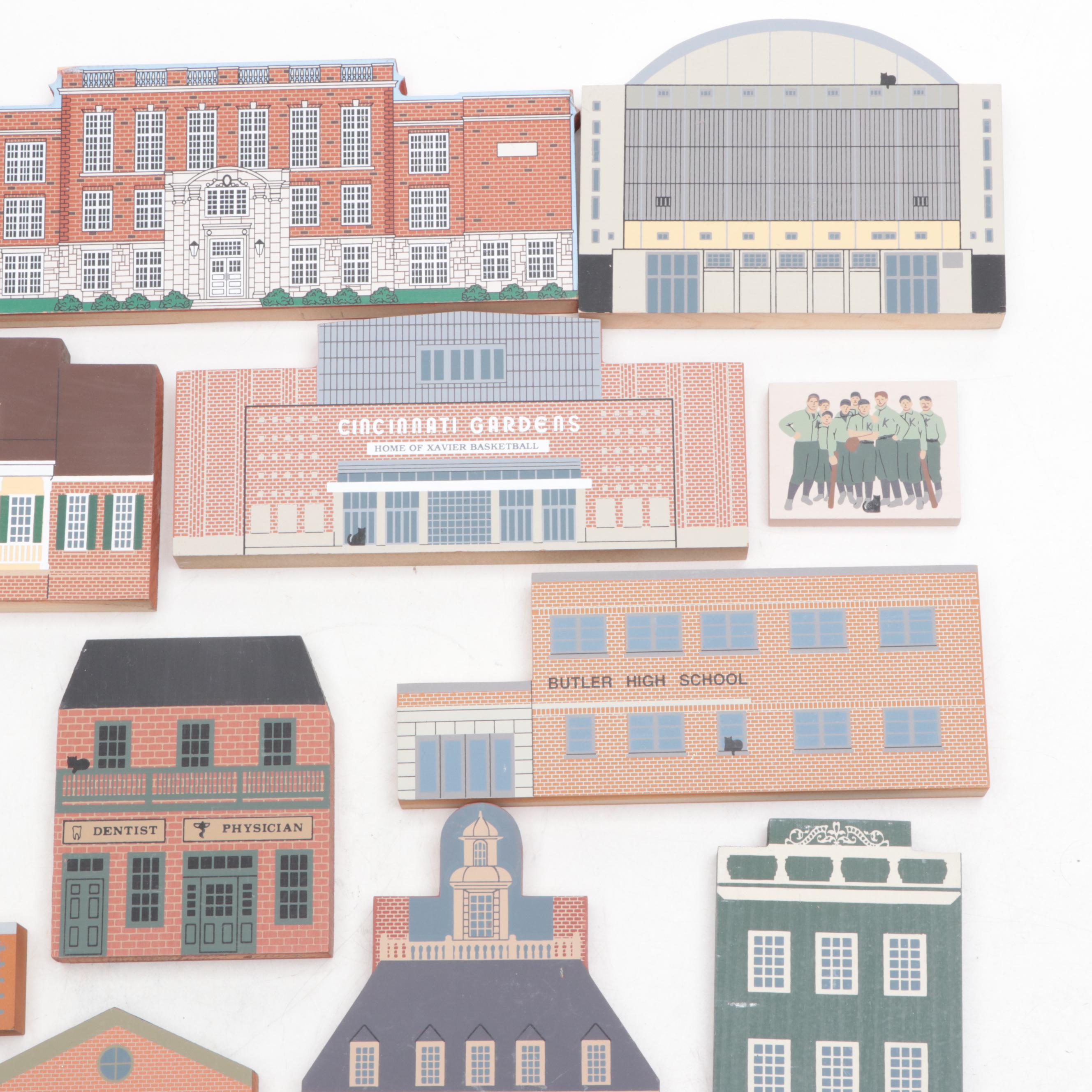 The Cat's Meow "Skyline Chili", "Cincinnati Gardens" and Other Wooden Figures