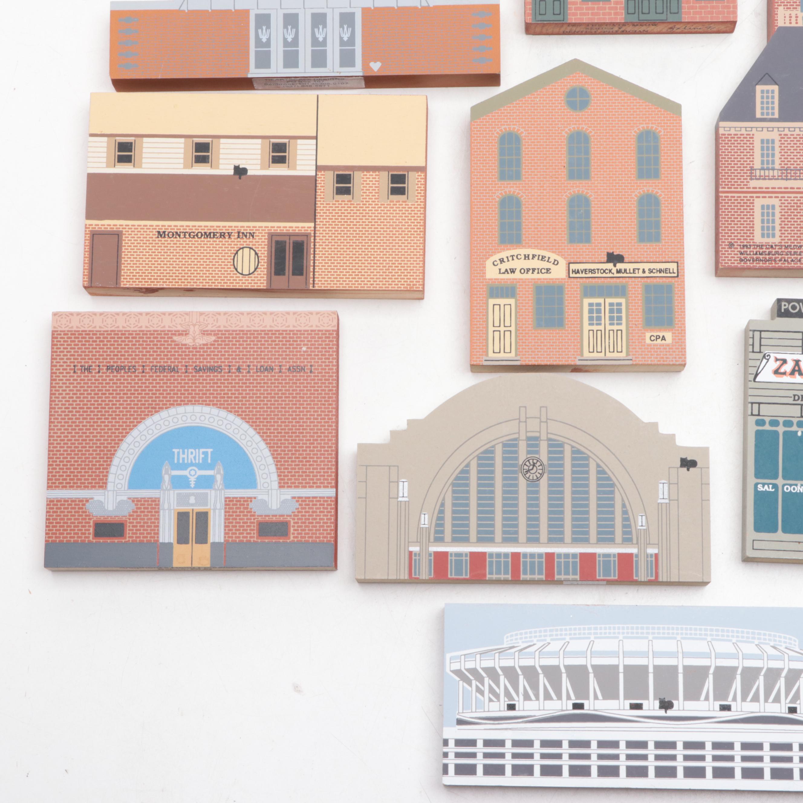 The Cat's Meow "Skyline Chili", "Cincinnati Gardens" and Other Wooden Figures