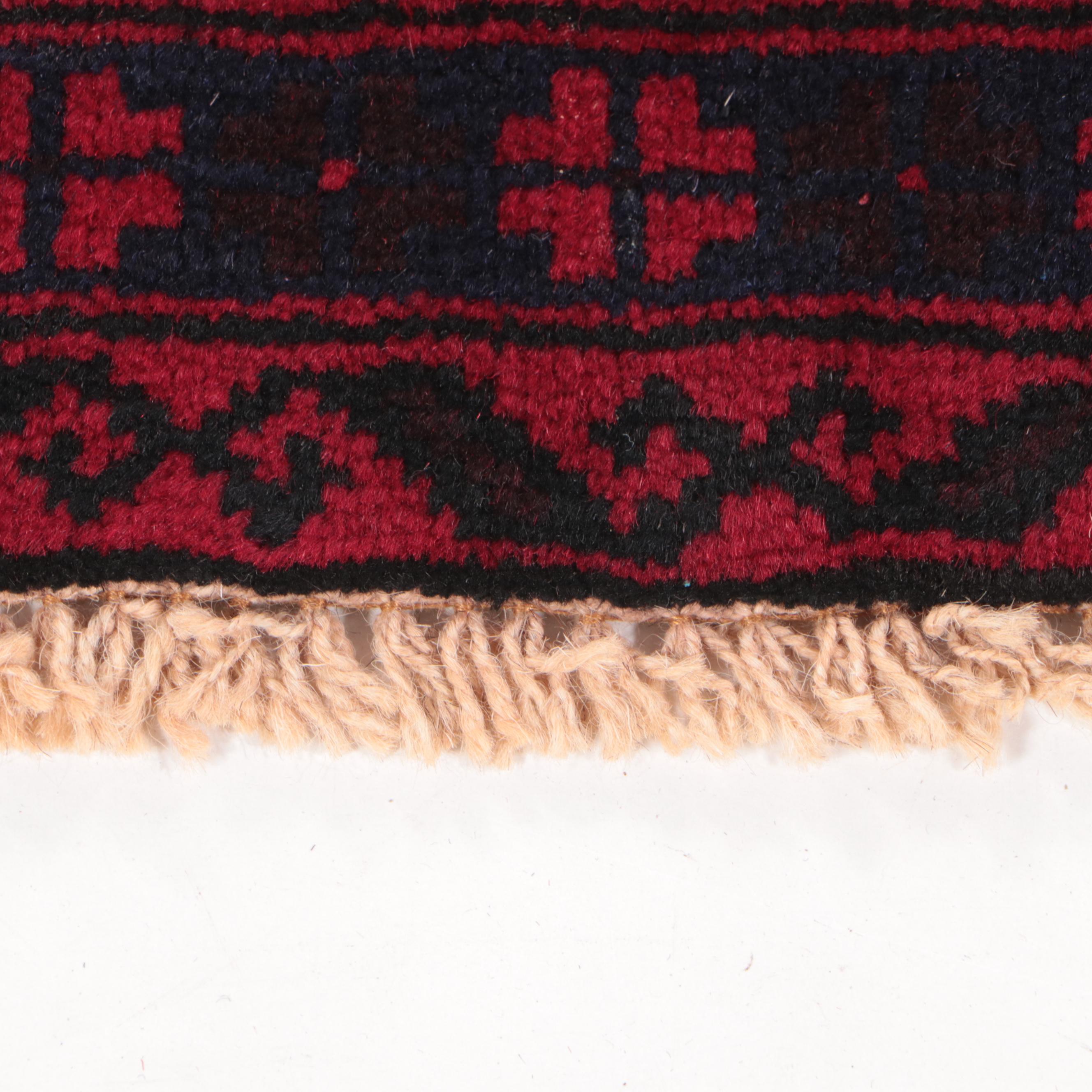 2'11 x 4'6 Hand-Knotted Afghan Baluch Prayer Rug