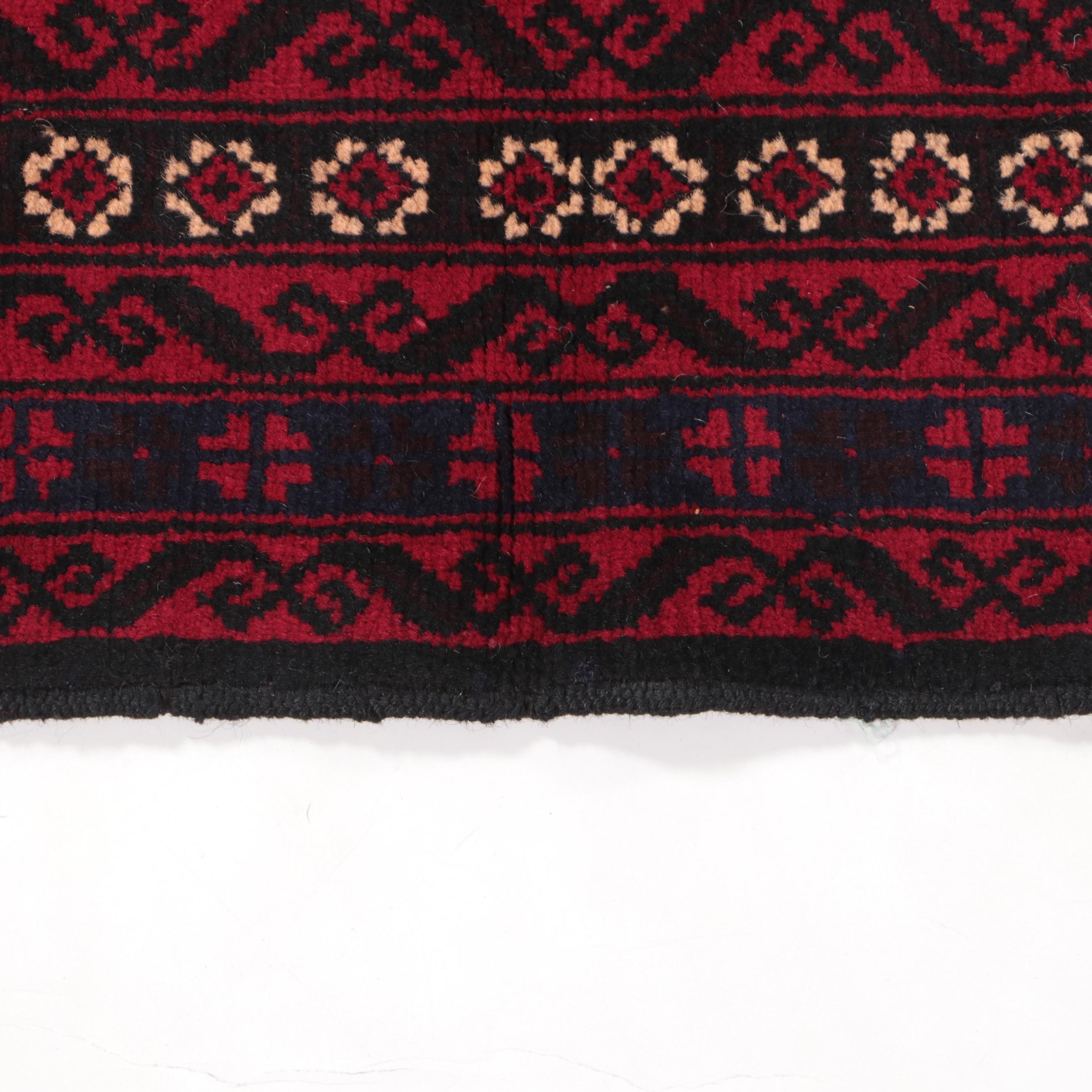 2'11 x 4'6 Hand-Knotted Afghan Baluch Prayer Rug