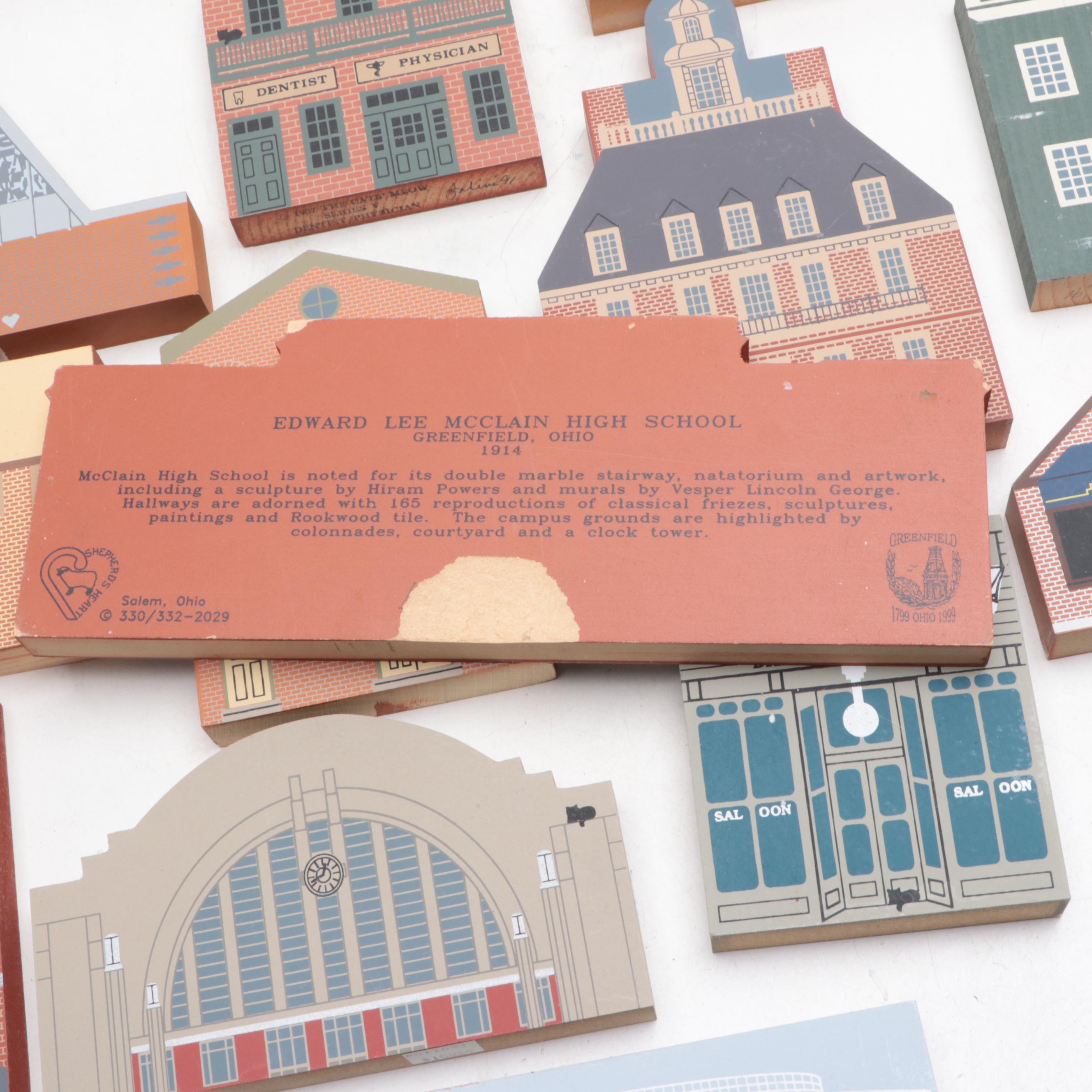 The Cat's Meow "Skyline Chili", "Cincinnati Gardens" and Other Wooden Figures