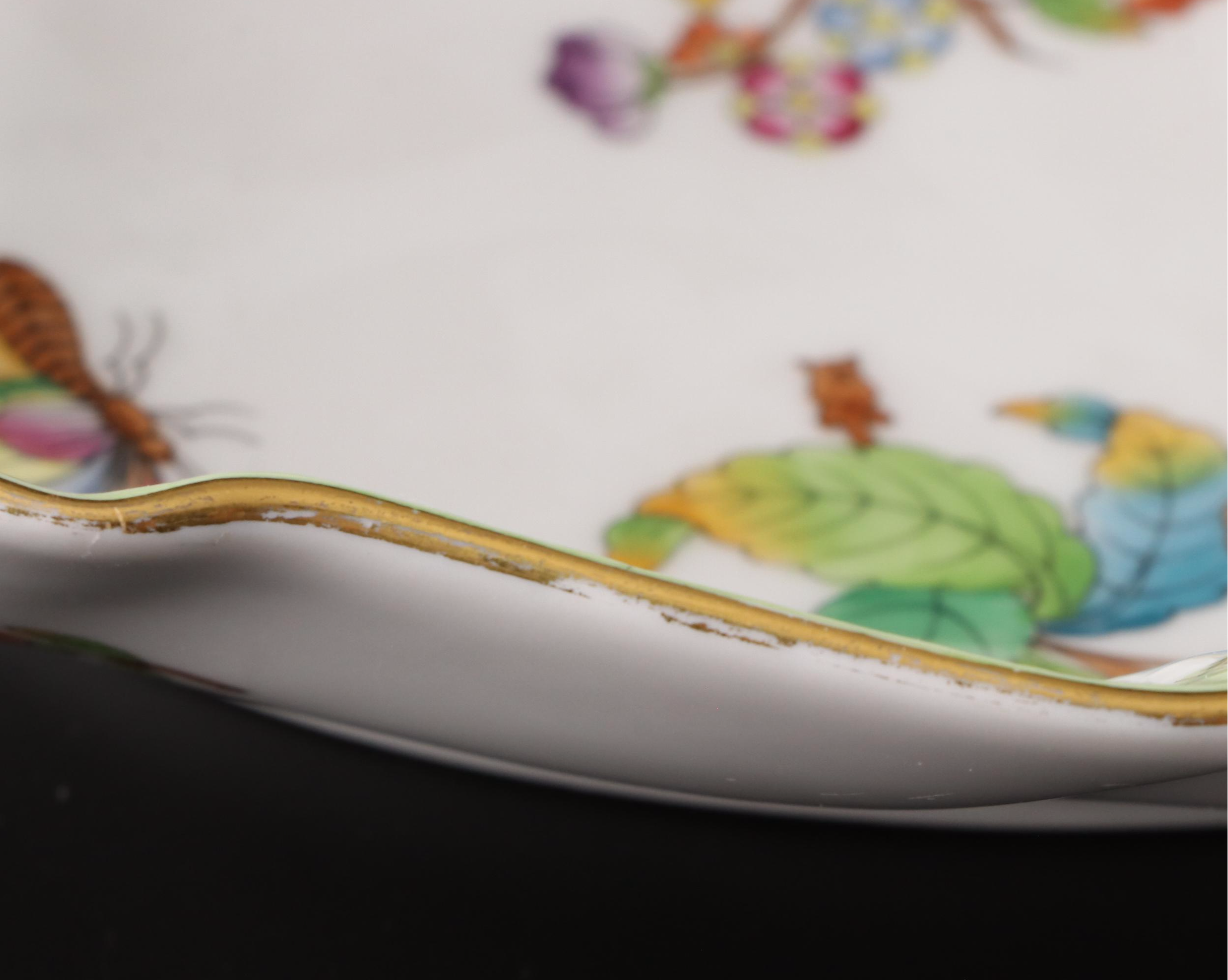 Herend Porcelain "Victoria" Leaf Dish, 20th Century