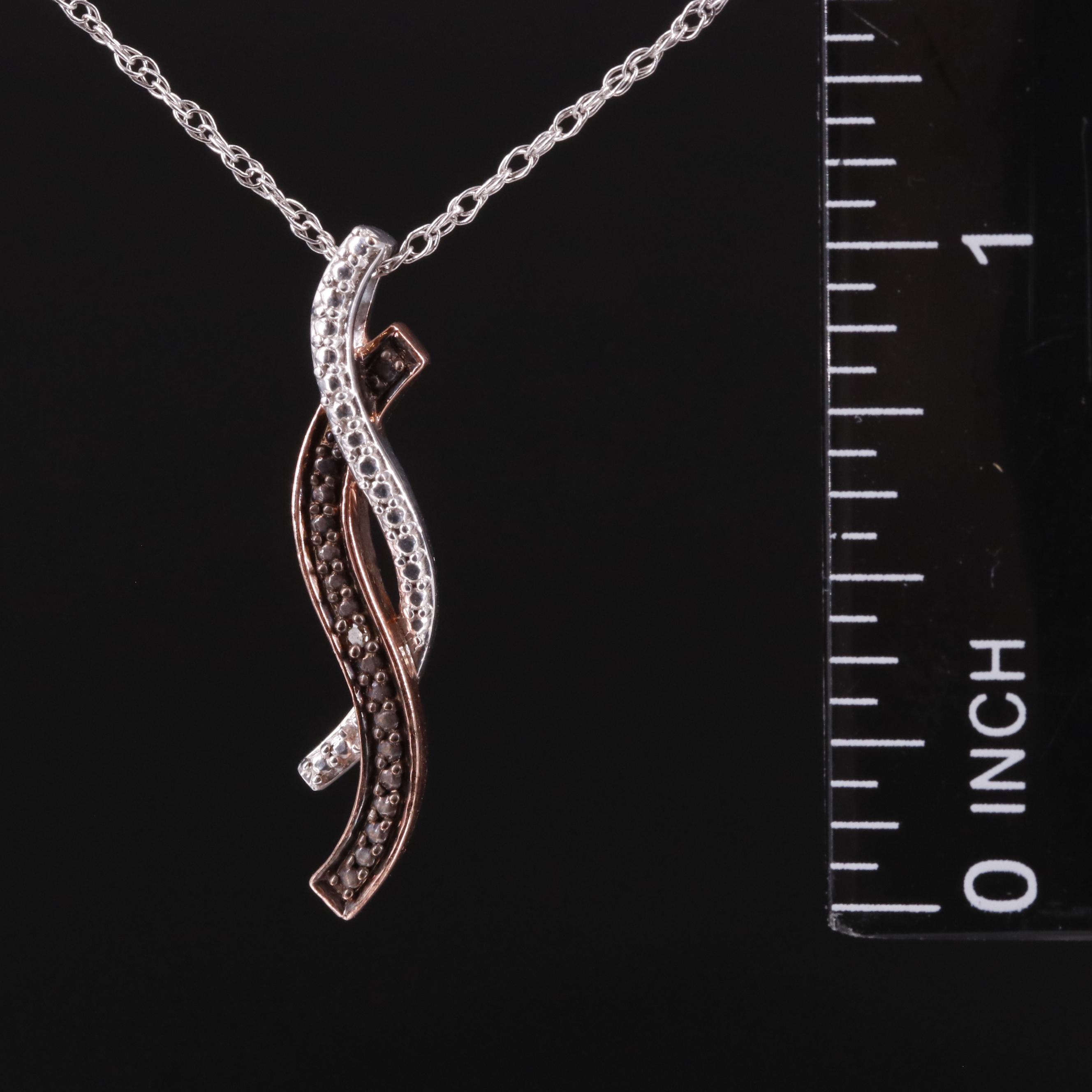 Sterling Diamond Pendant Necklace