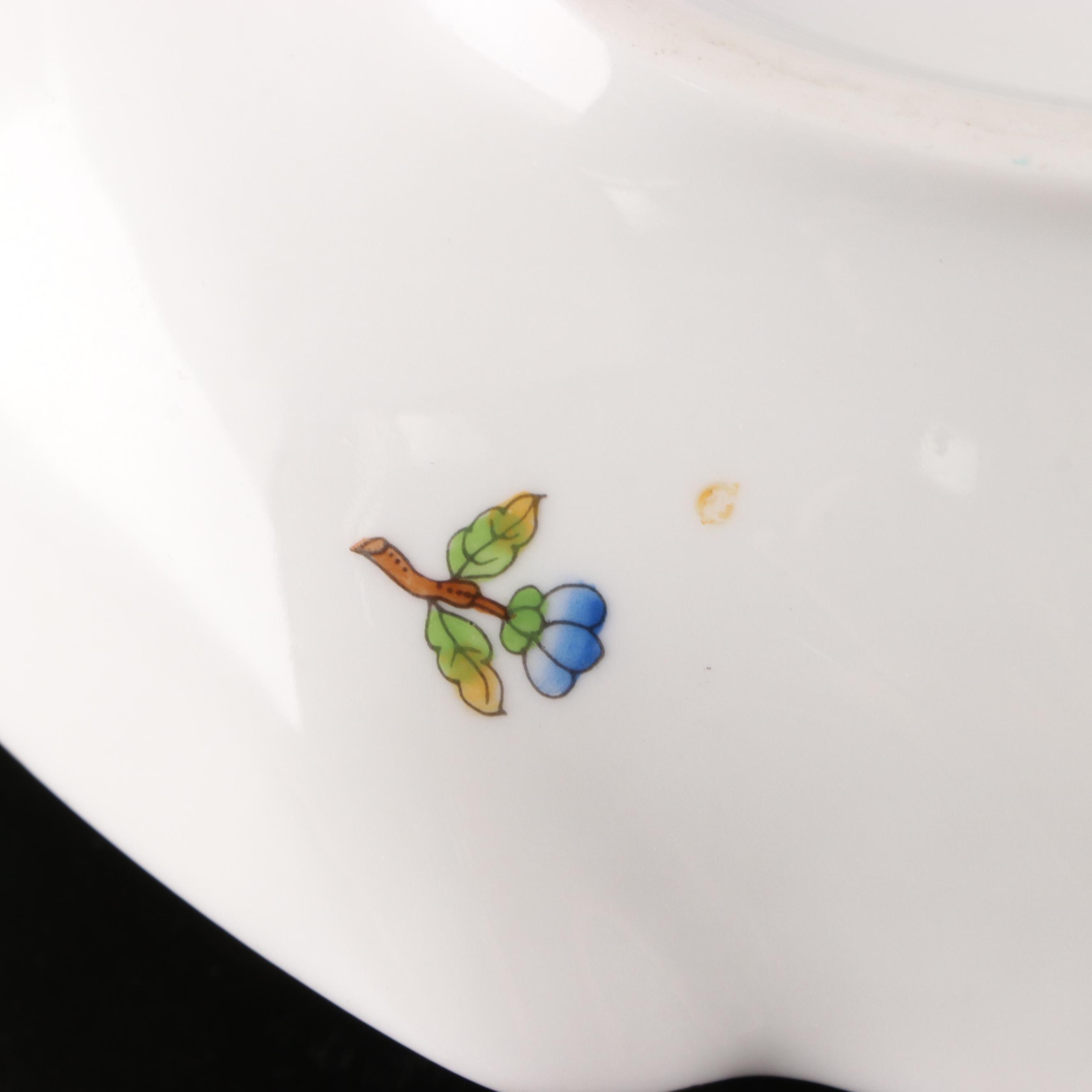 Herend Porcelain "Victoria" Leaf Dish, 20th Century