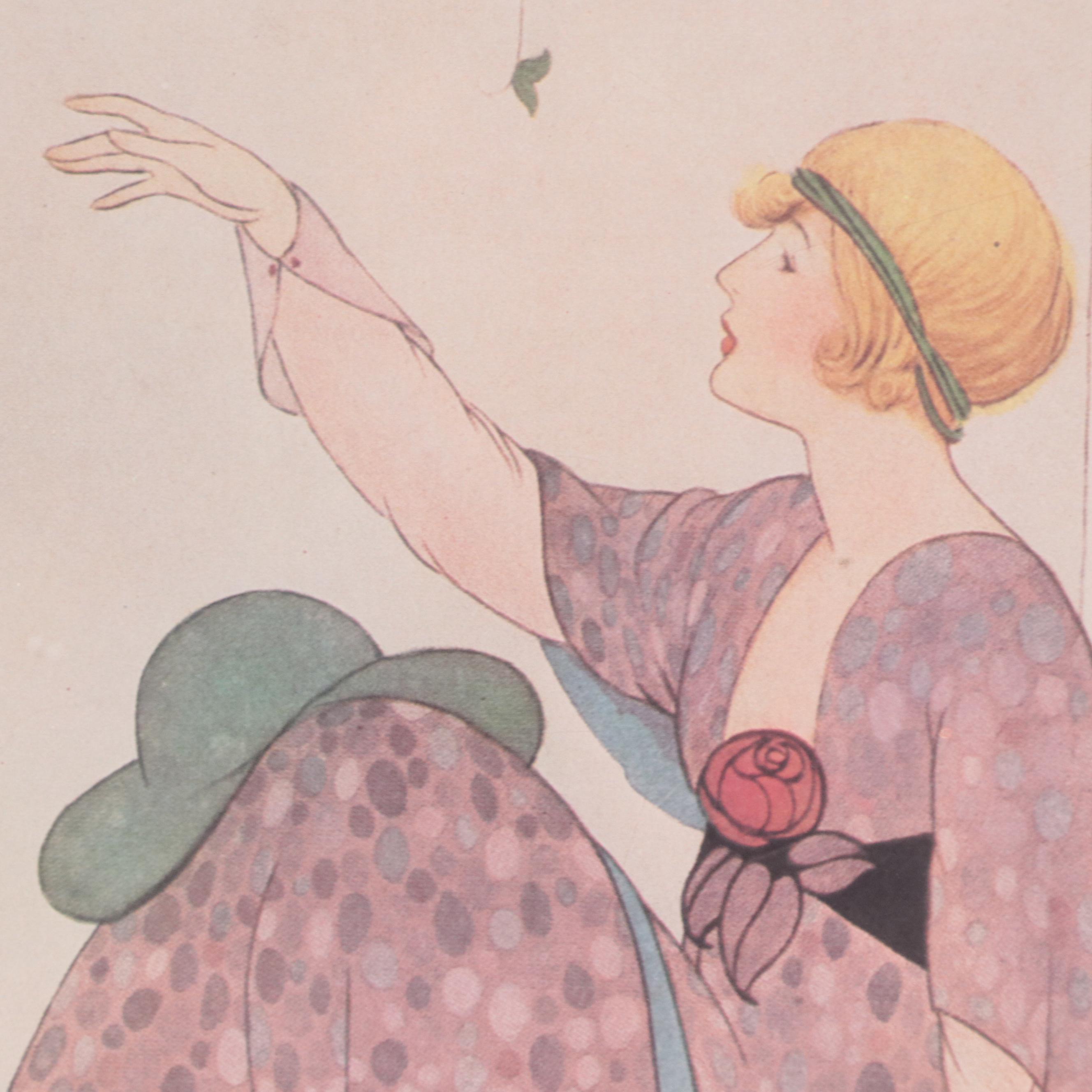 Vogue Magazine Cover Offset Lithograph "Spring Millinery," 1942